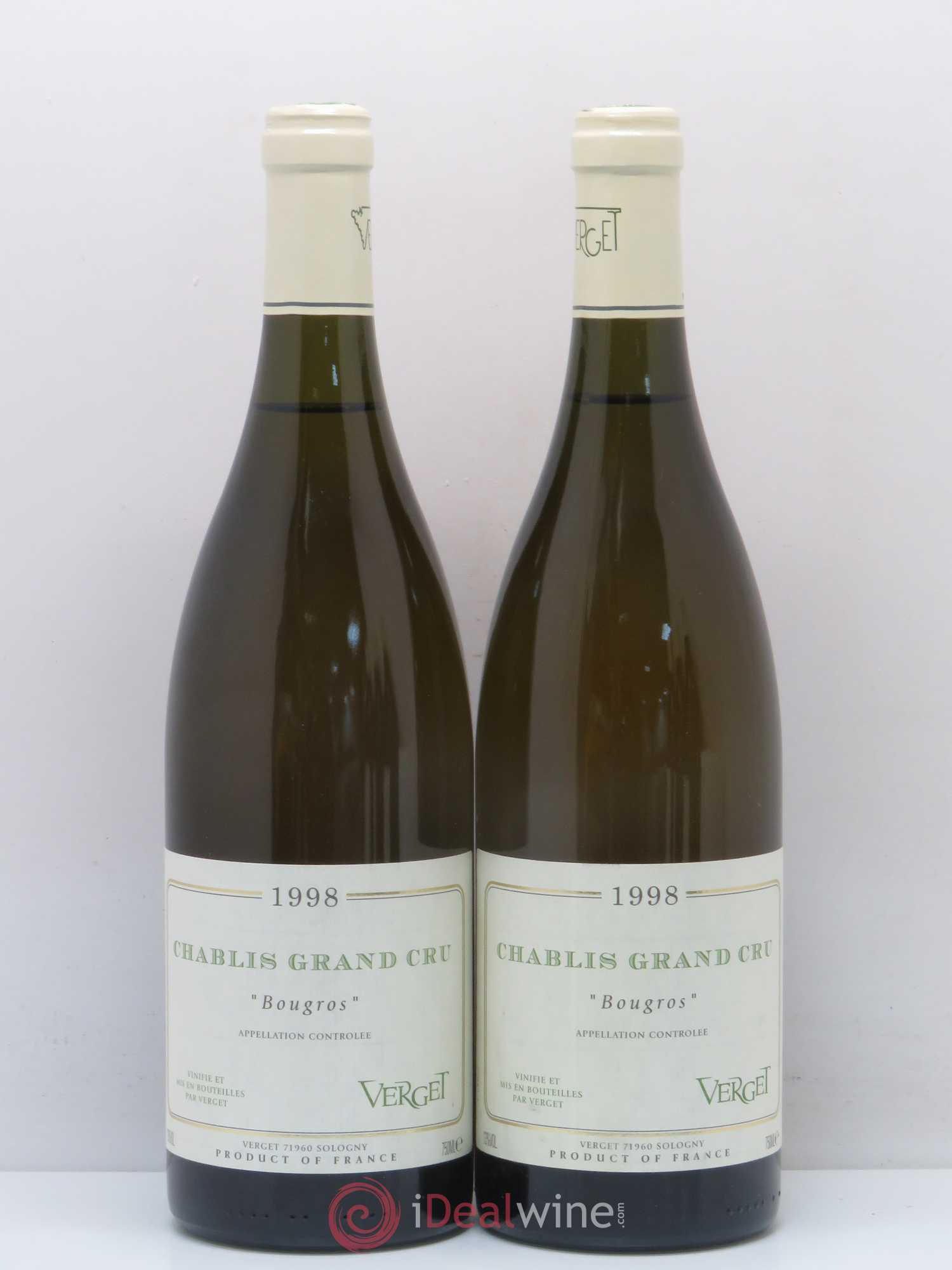 Chablis Grand Cru Bougros Domaine Verget 1998 - Posten von 2 Flaschen - 0
