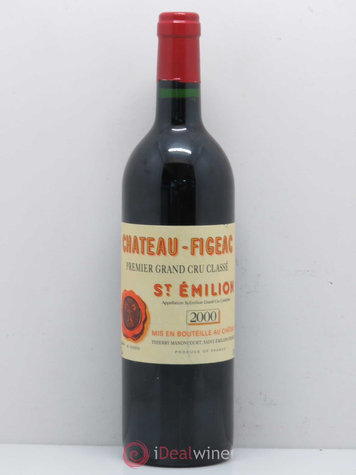 Château Figeac 1er Grand Cru Classé A 2000 - Lot de 1 bouteille - 0