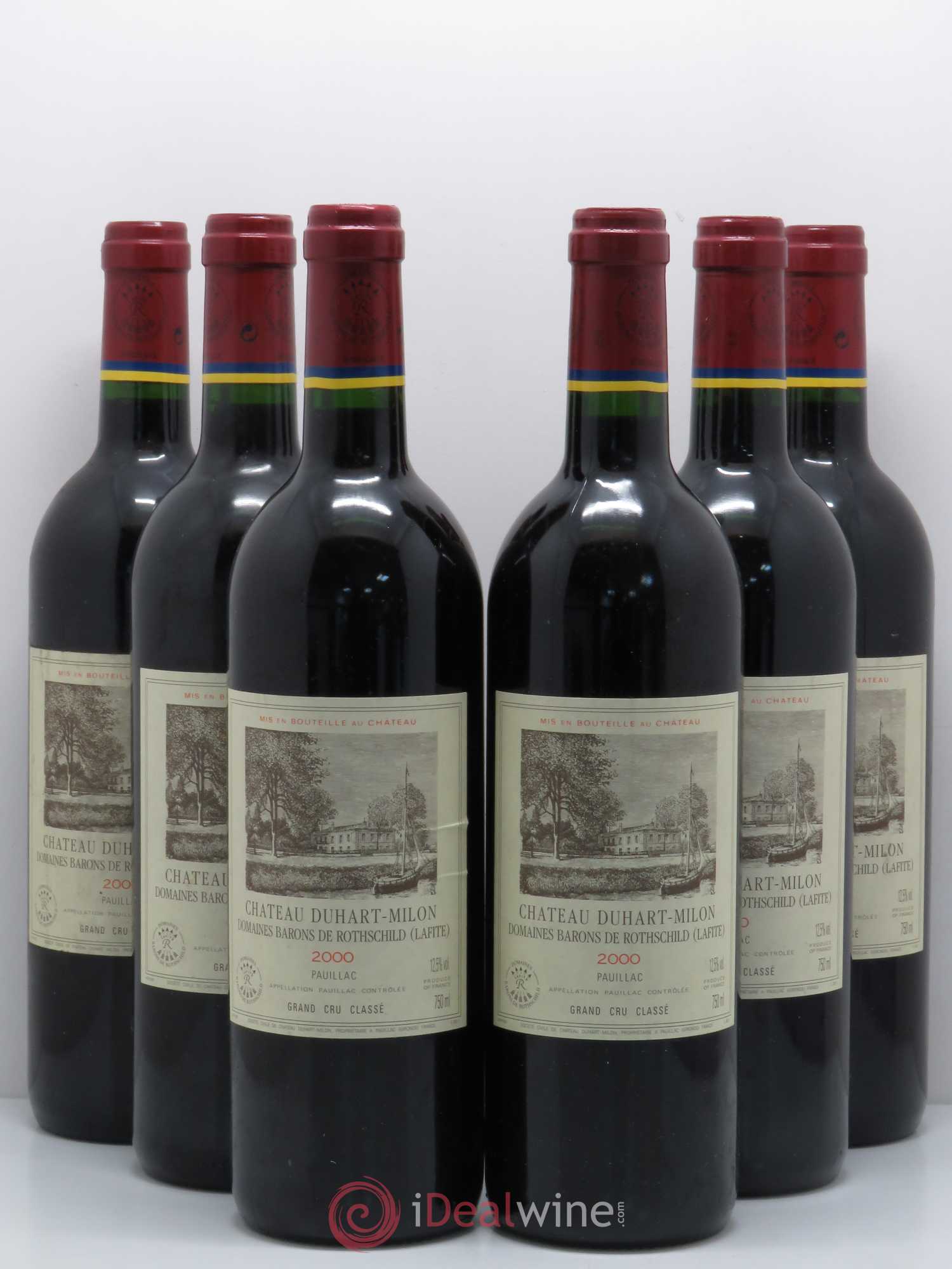 Château Duhart-Milon 4ème Grand Cru Classé 2000 - Lot de 6 bouteilles - 0