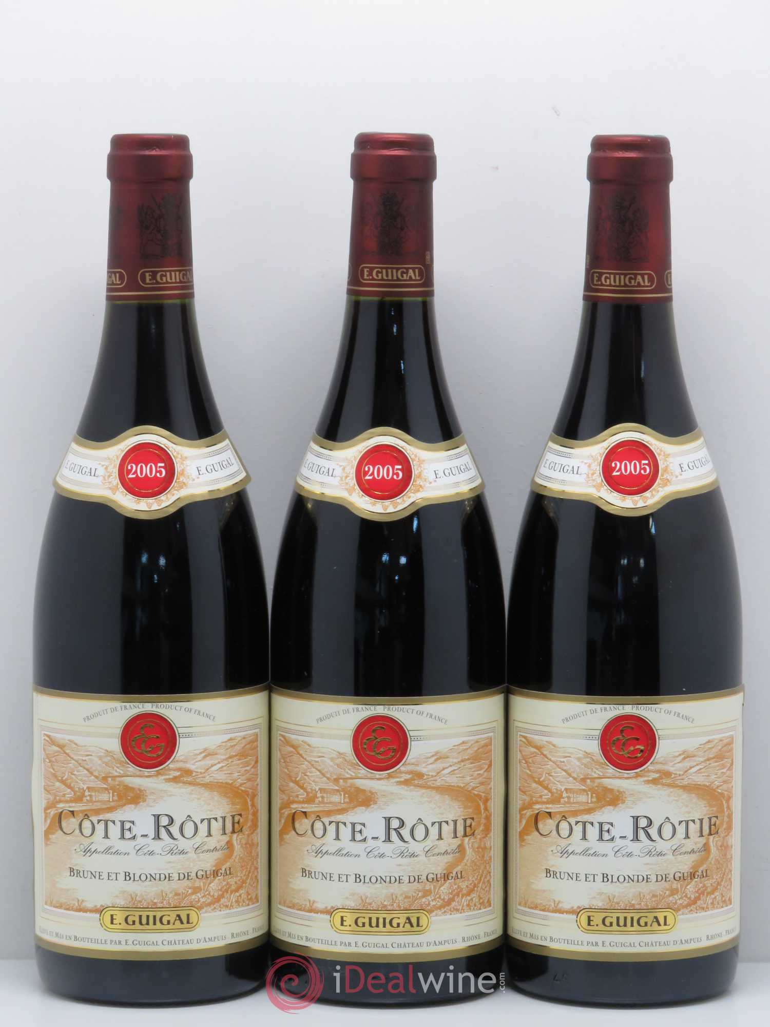 Côte-Rôtie Côtes Brune et Blonde Guigal 2005 - Lot de 3 bouteilles - 0