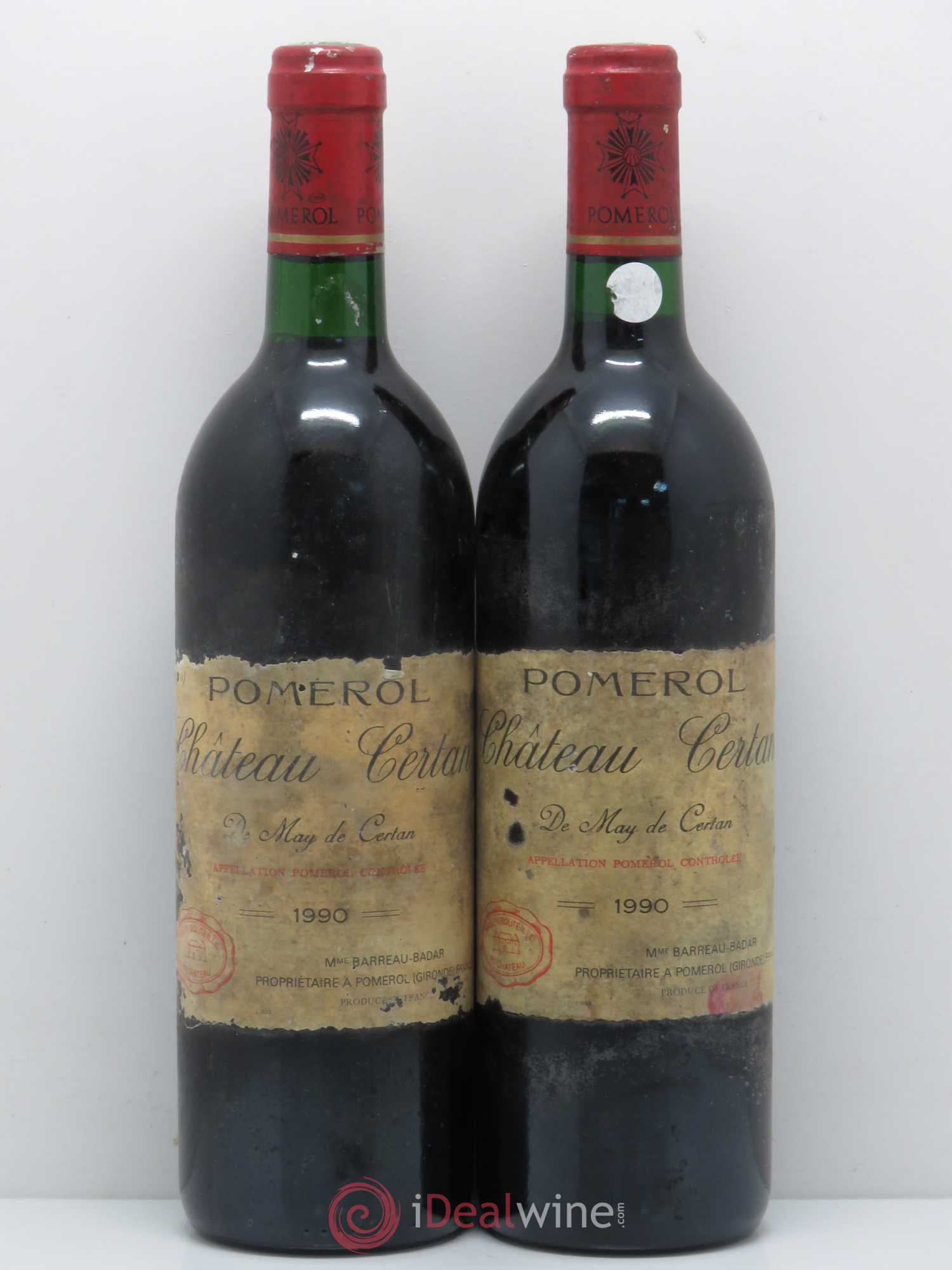 Château Certan de May 1990 - Lot de 2 bouteilles - 0