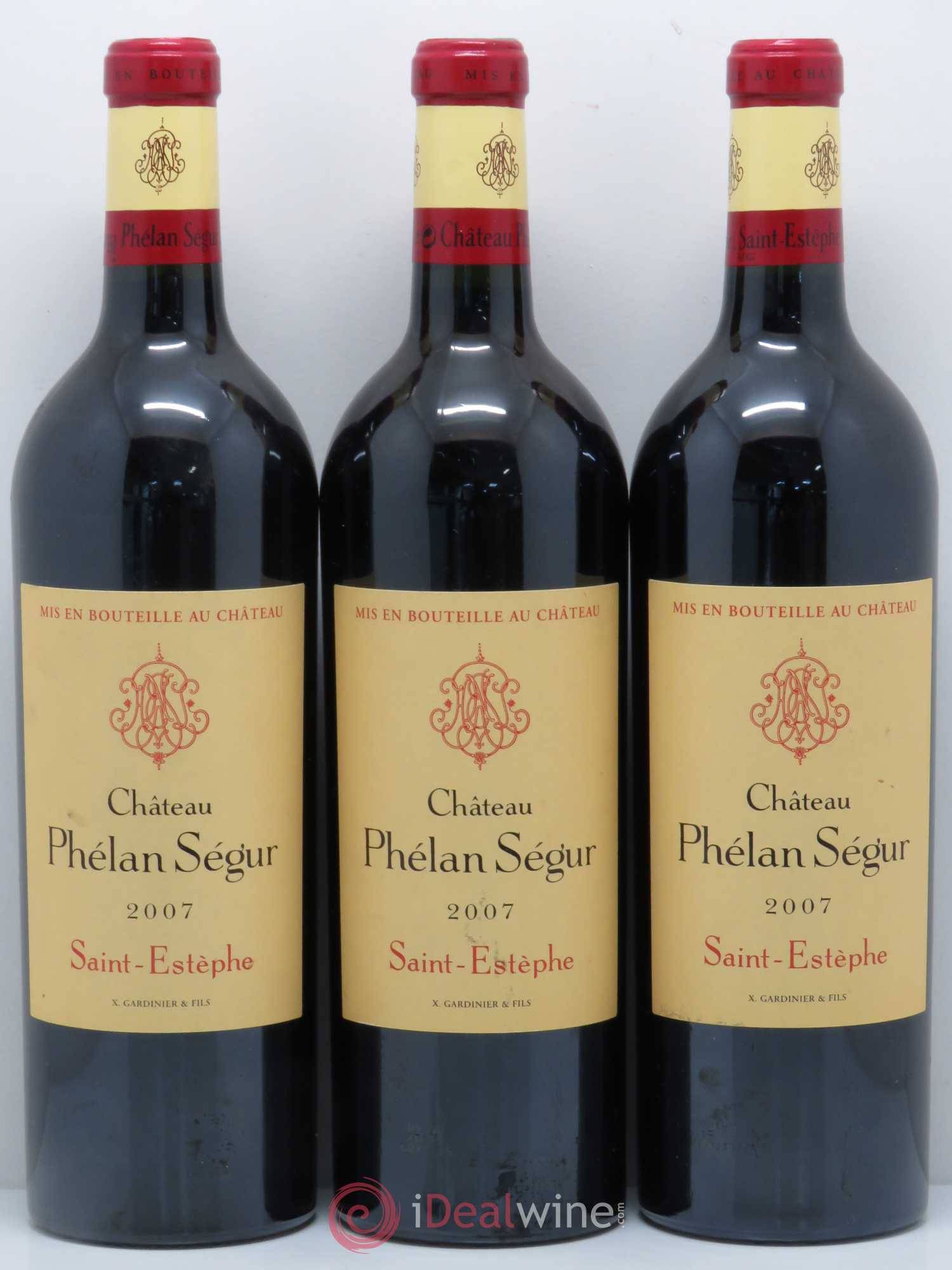 Château Phélan Ségur 2007 - Lot de 3 bouteilles - 0
