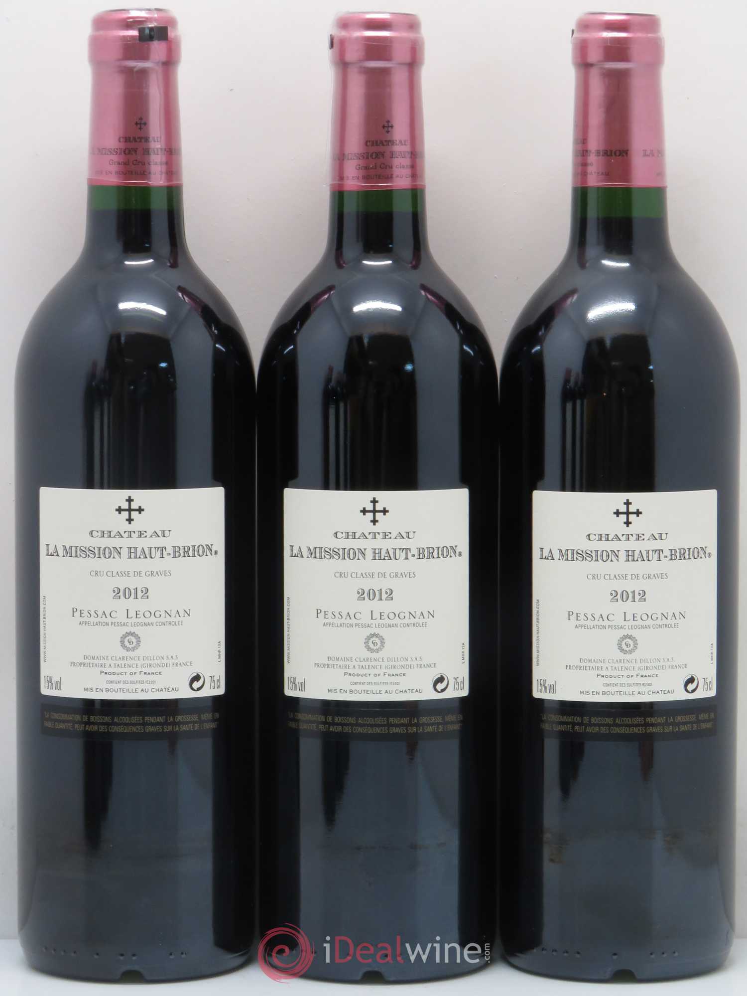 Château la Mission Haut-Brion Cru Classé de Graves 2012 - Lot de 6 bouteilles - 2