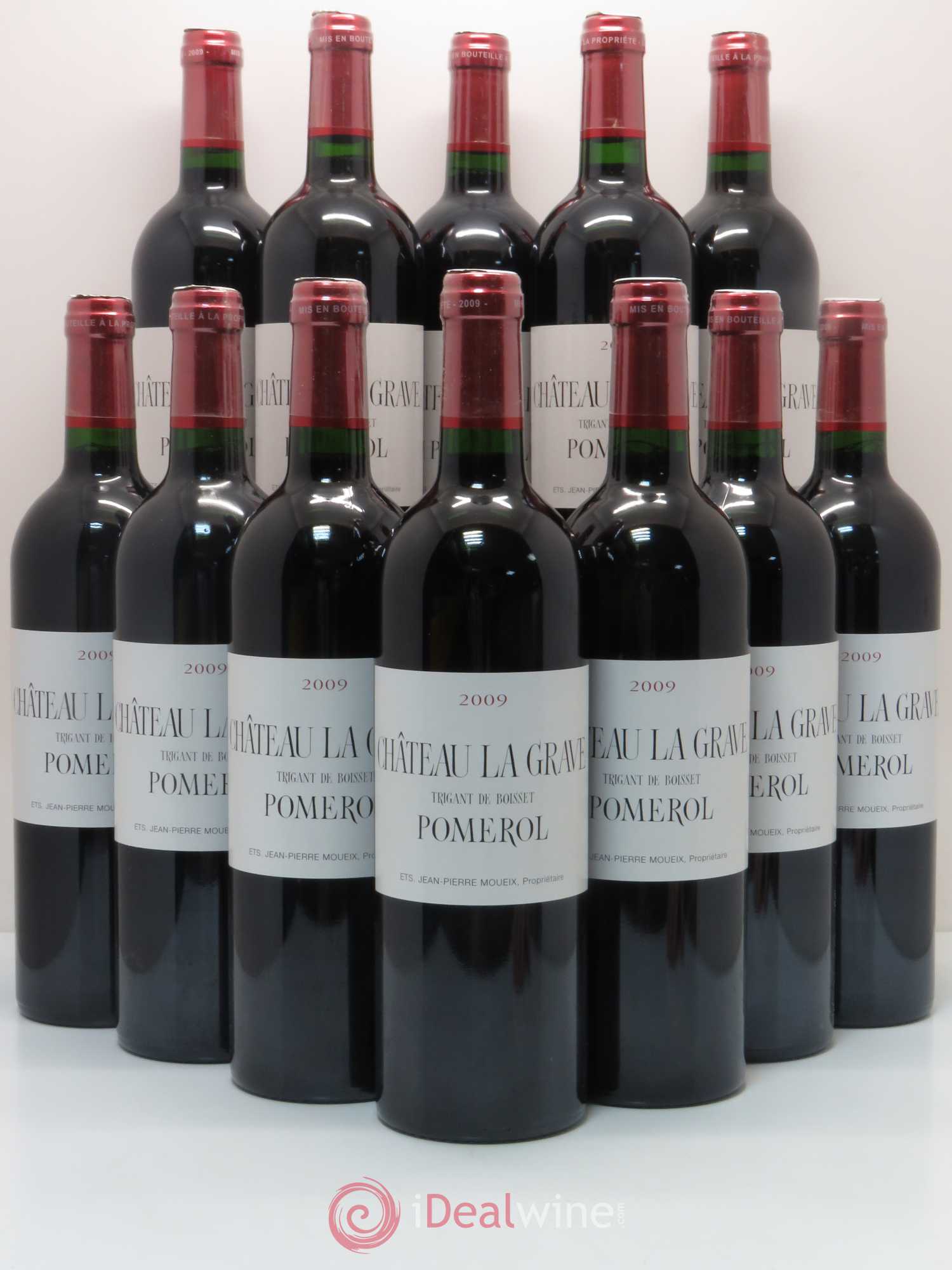 Château La Grave à Pomerol (Trigant de Boisset) 2009 - Lot de 12 bouteilles - 0