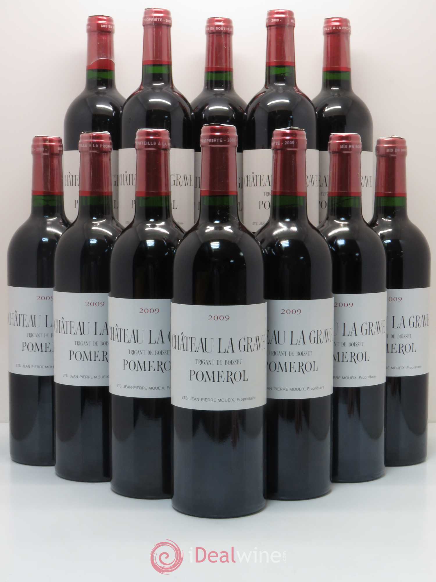 Château La Grave à Pomerol (Trigant de Boisset) 2009 - Lot de 12 bouteilles - 0