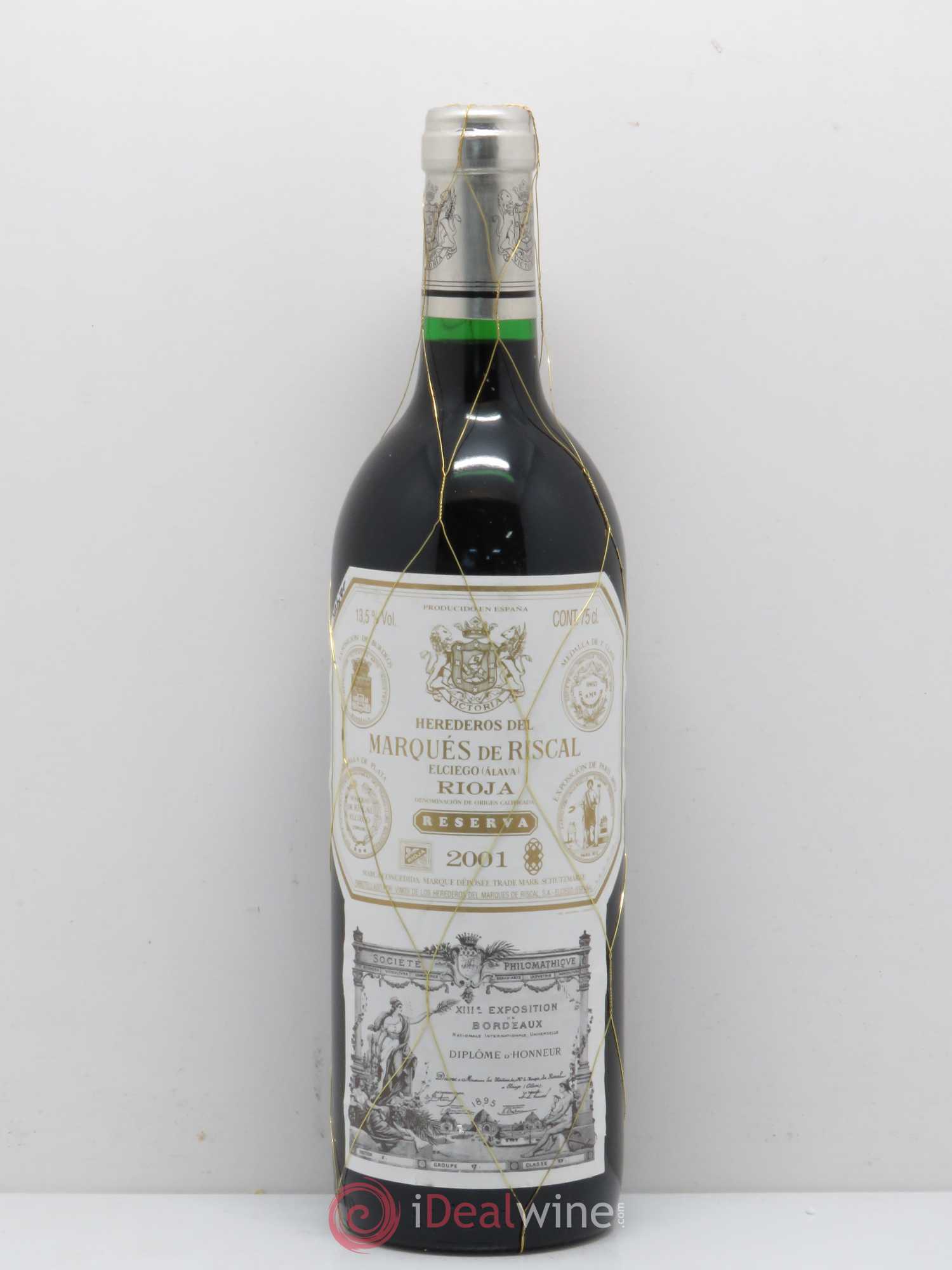 Rioja DOCA Reserva Marqués de Riscal 2001 - Lot of 1 bottle - 0