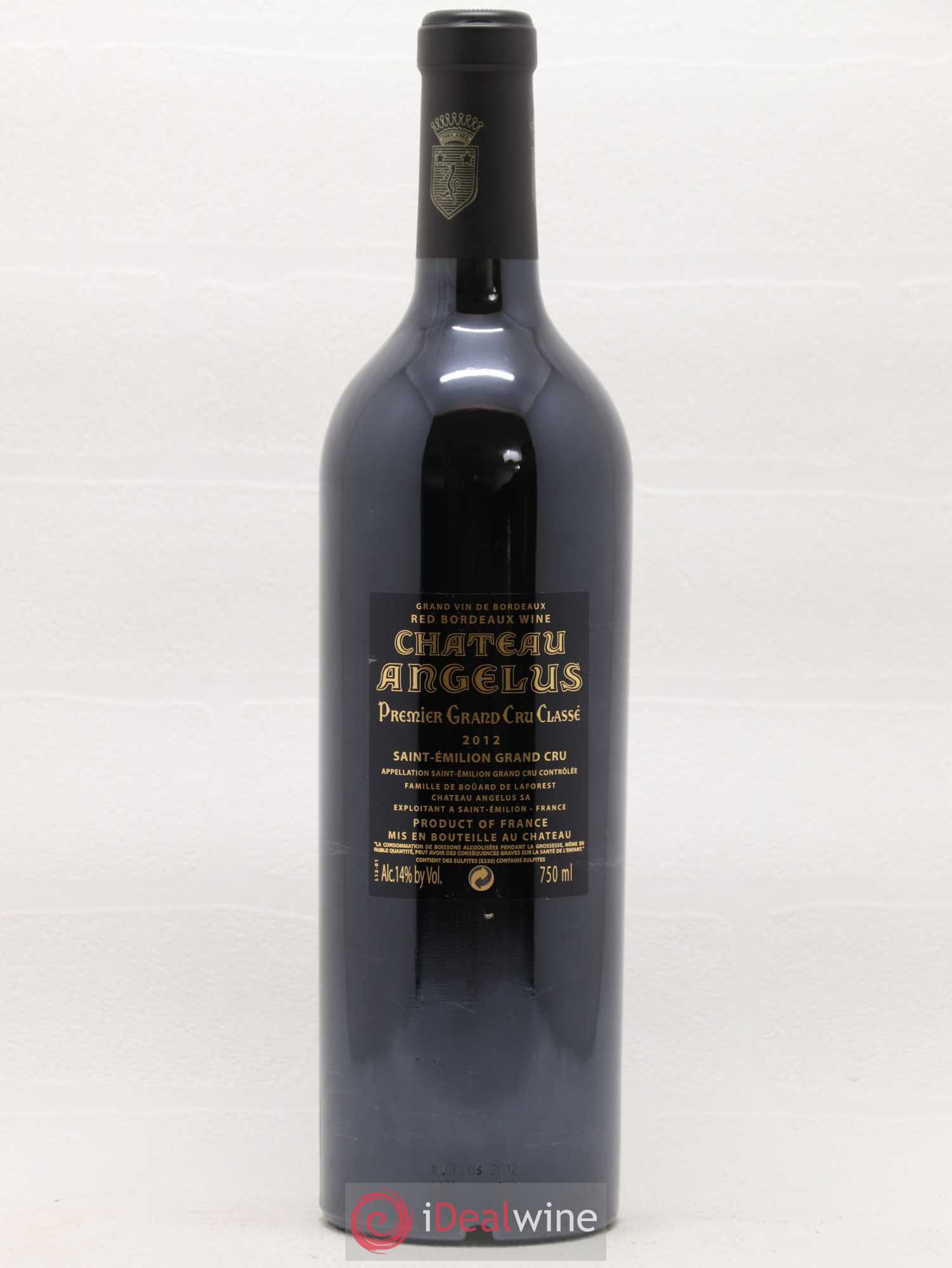 Château Angélus 1er Grand Cru Classé A 2012 - Lot de 1 bouteille - 1