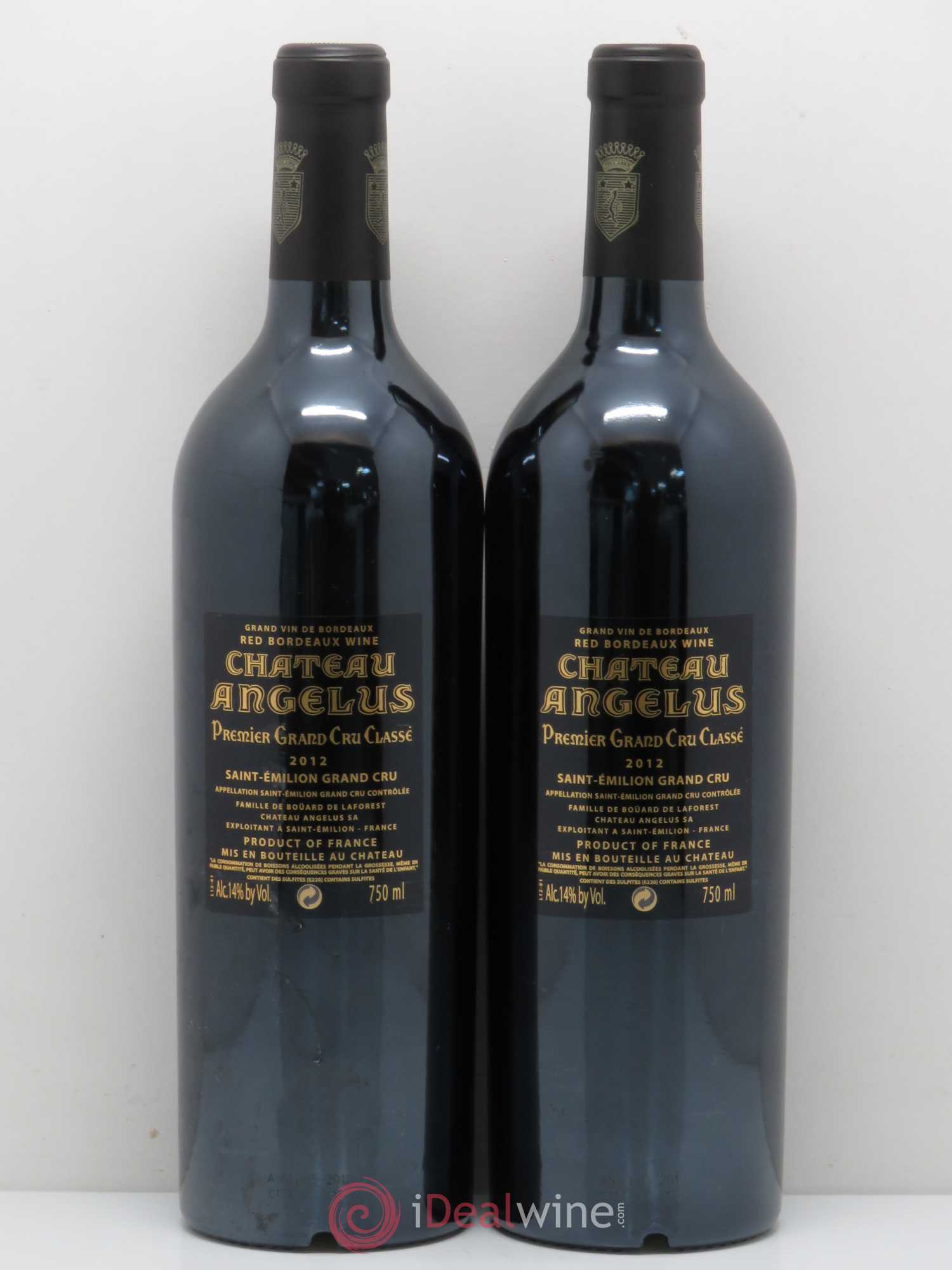 Château Angélus 1er Grand Cru Classé A 2012 - Lot de 2 bouteilles - 1