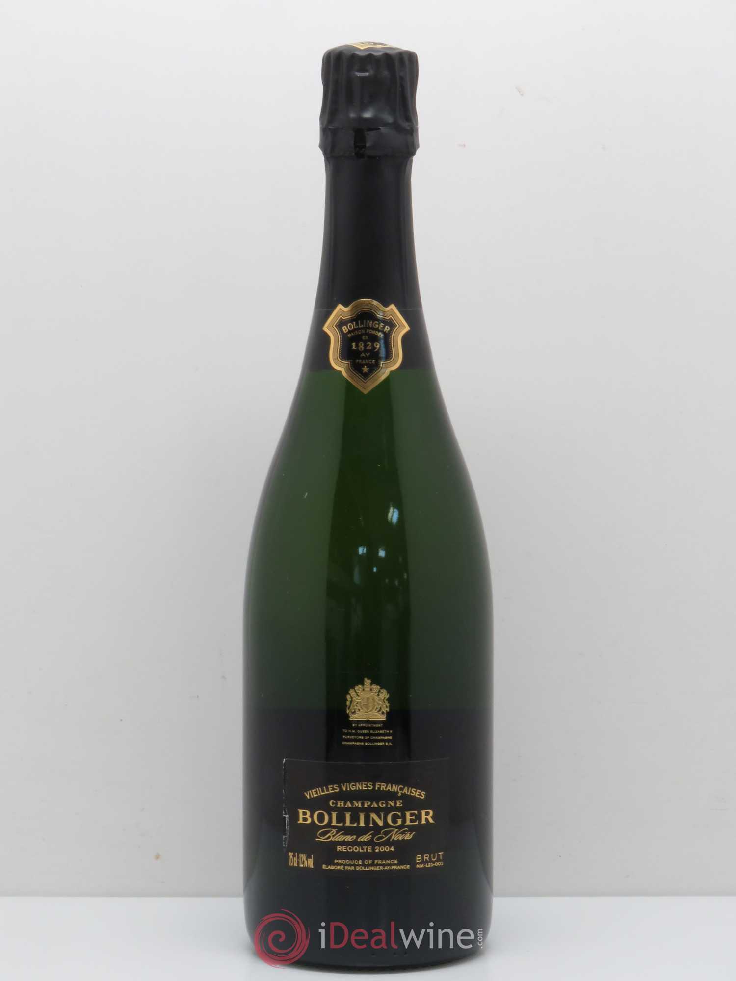 Brut Vieilles Vignes Françaises Bollinger Blanc de Noirs 2004 - Lot de 1 bouteille - 0