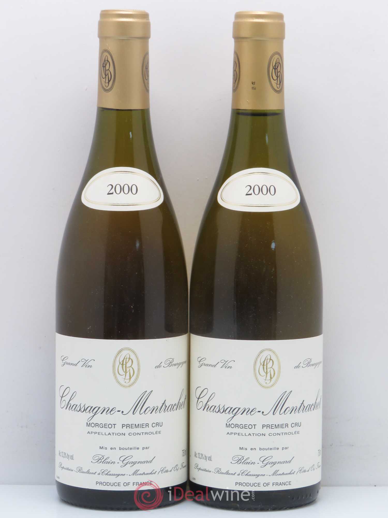 Chassagne-Montrachet 1er Cru Morgeot Blain-Gagnard (Domaine) 2000 - Lot de 2 bouteilles - 0