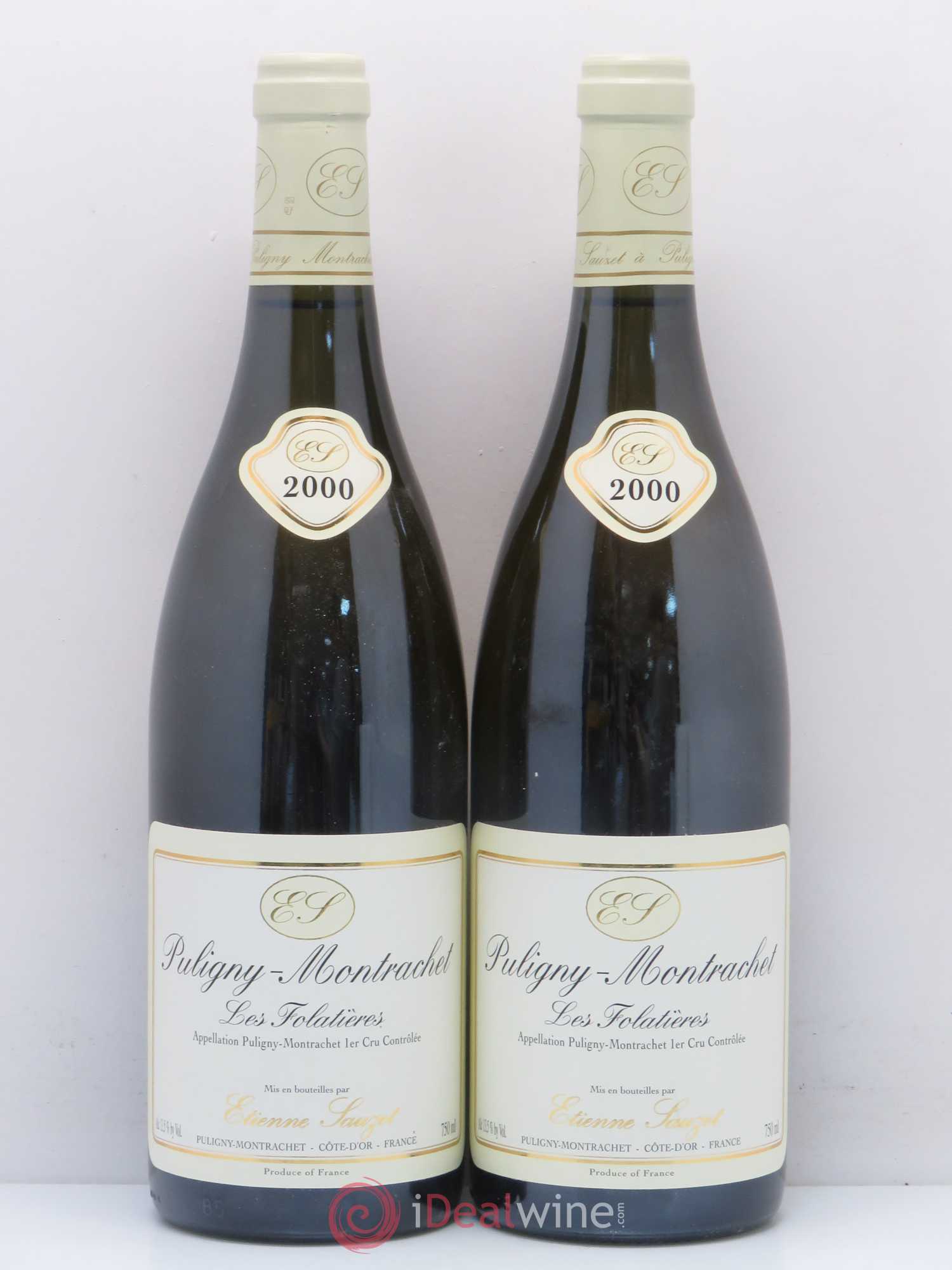 Puligny-Montrachet 1er Cru Les Folatières Etienne Sauzet 2000 - Lot de 2 bouteilles - 0