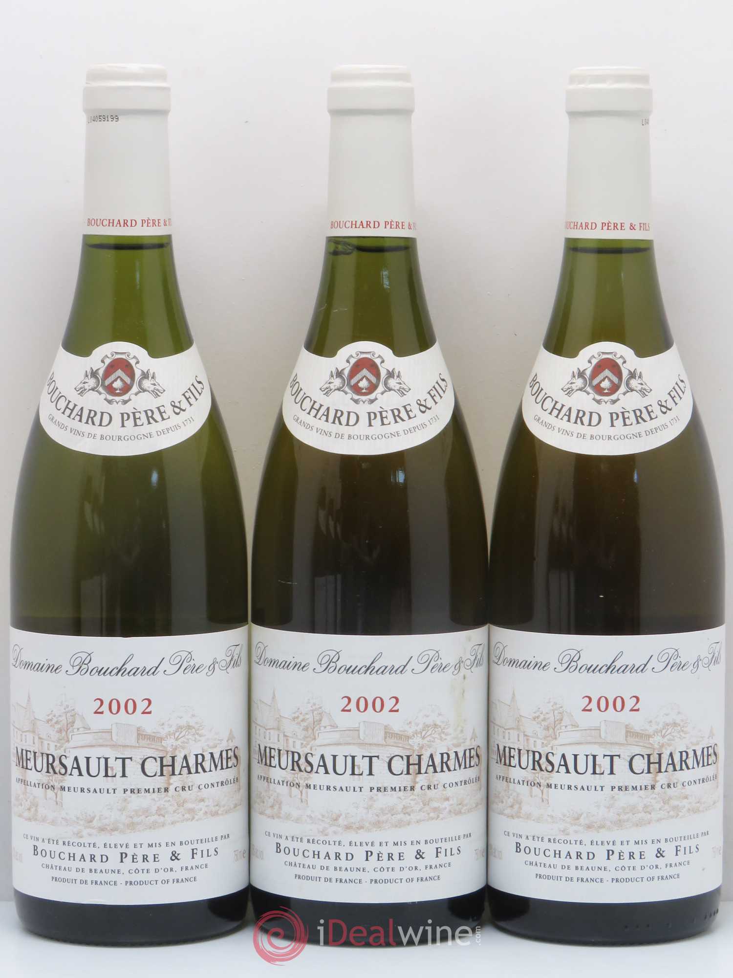 Meursault 1er Cru Charmes Bouchard Père & Fils 2002 - Lot de 6 bouteilles - 1