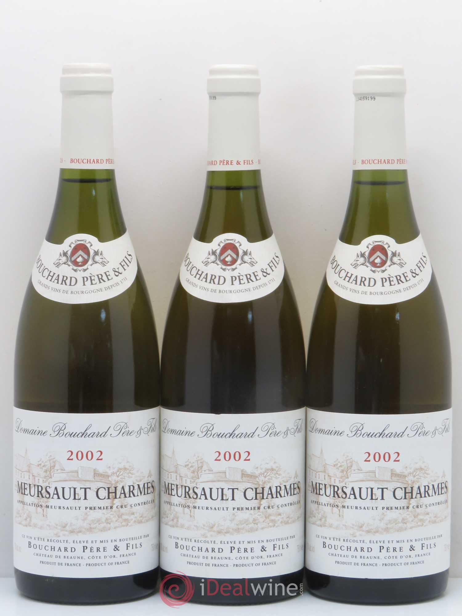 Meursault 1er Cru Charmes Bouchard Père & Fils 2002 - Lot de 3 bouteilles - 0