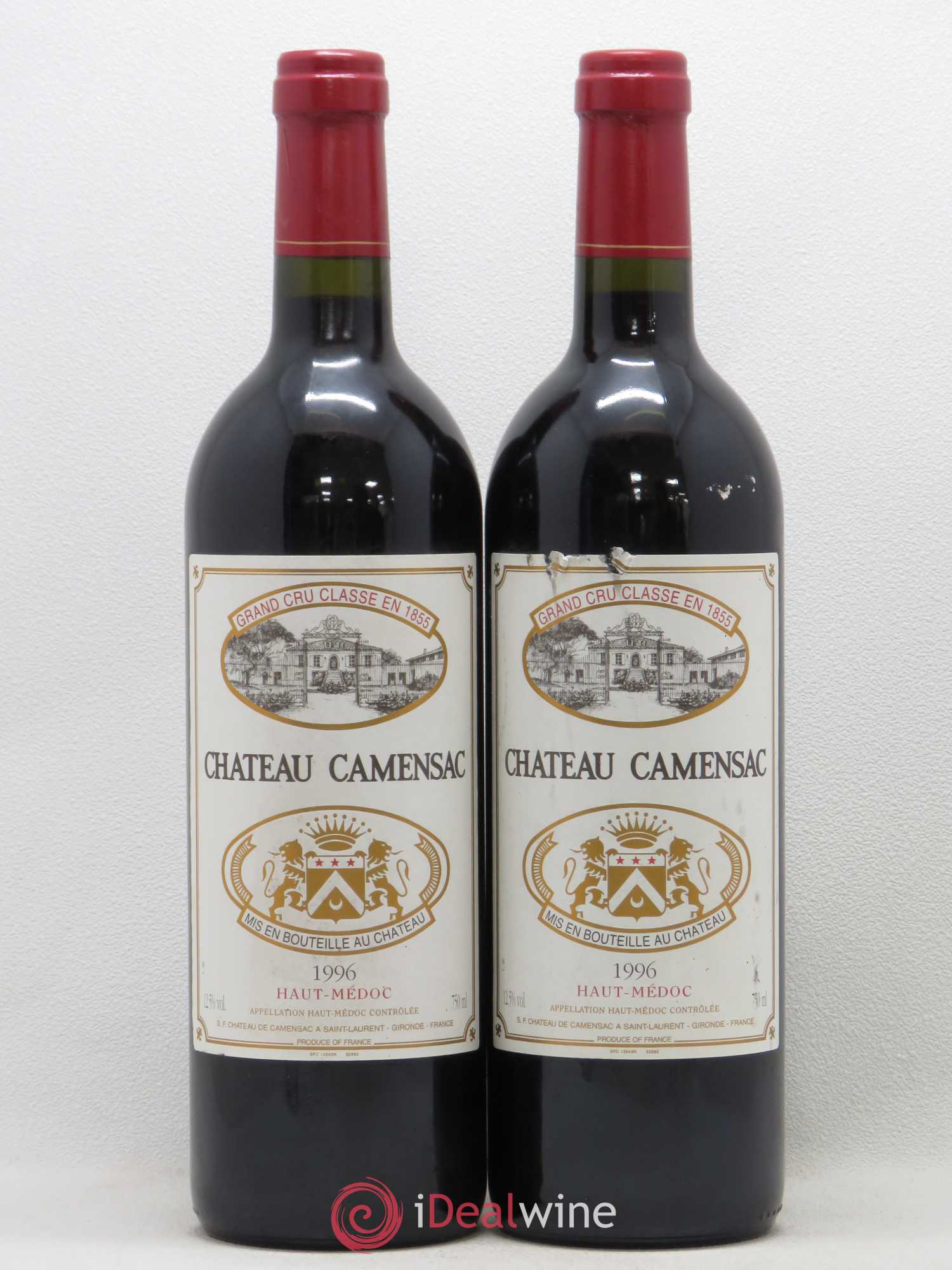 Château Camensac 5ème Grand Cru Classé 1996 - Lot de 2 bouteilles - 0