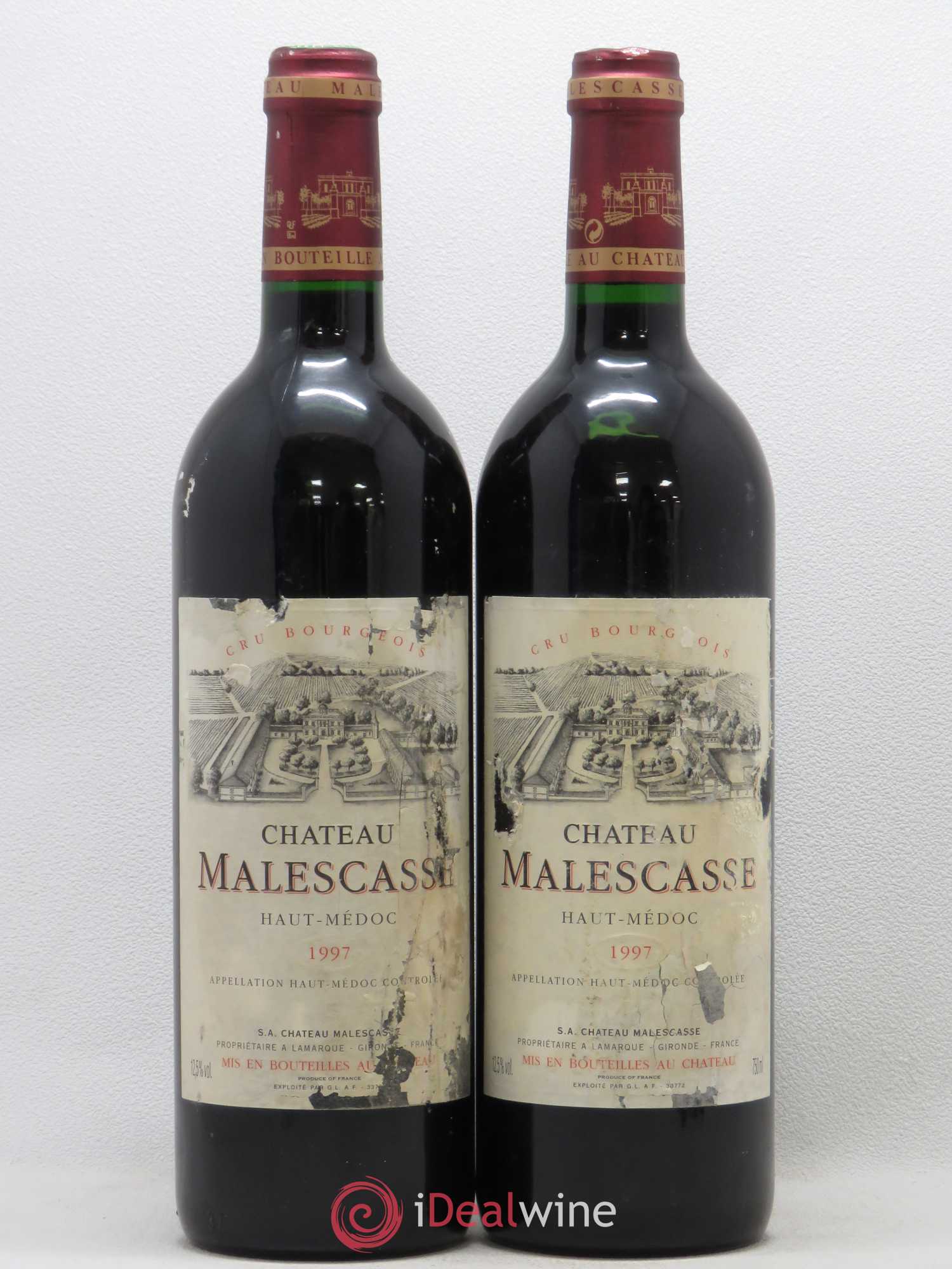 Château Malescasse Cru Bourgeois Exceptionnel 1997 - Lot de 2 bouteilles - 0