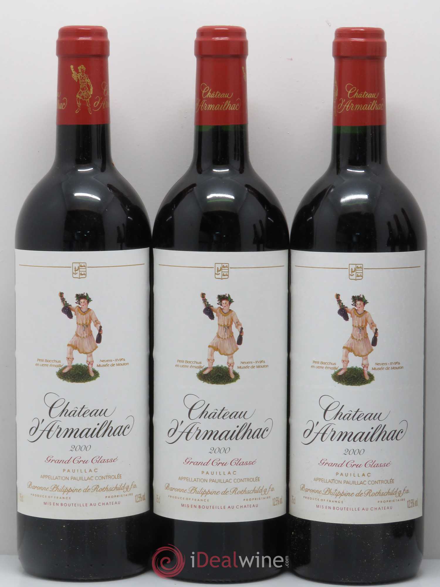 Château d' Armailhac - Mouton Baron(ne) Philippe 5ème Grand Cru Classé 2000 - Lotto di 12 bottiglie - 3