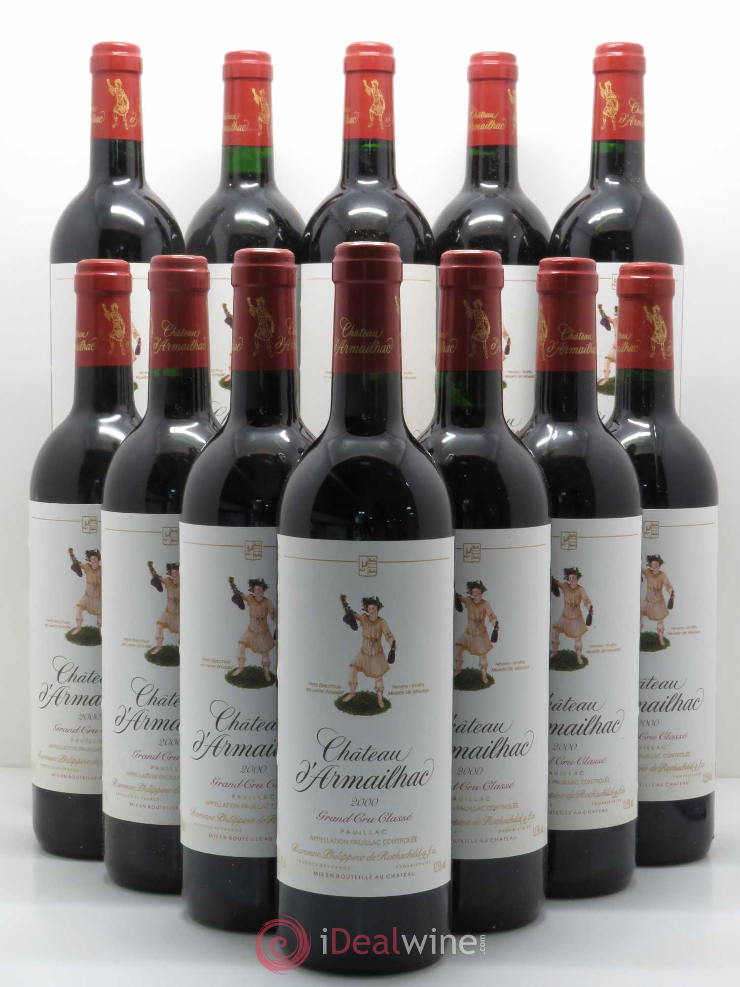 Château d' Armailhac - Mouton Baron(ne) Philippe 5ème Grand Cru Classé 2000 - Lotto di 12 bottiglie - 0