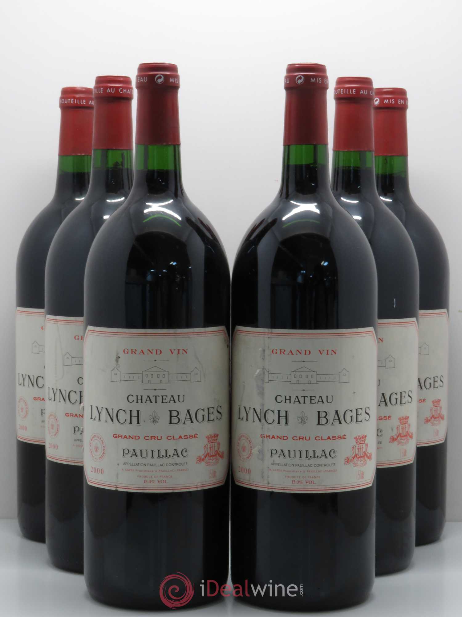 Château Lynch Bages 5ème Grand Cru Classé 2000 - Lot de 6 magnums - 0