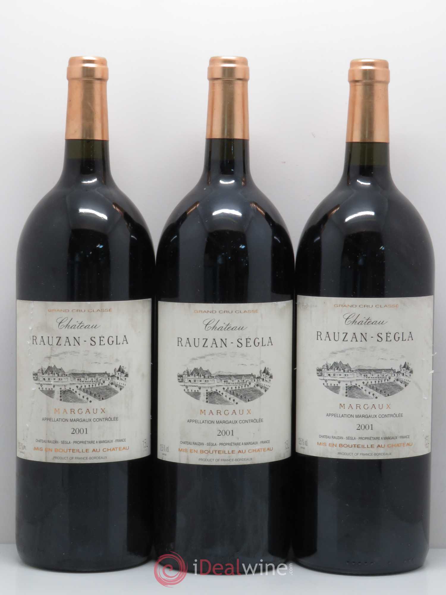 Château Rauzan Ségla Grand Cru Classé 2001 - Posten von 3 Magnum - 0