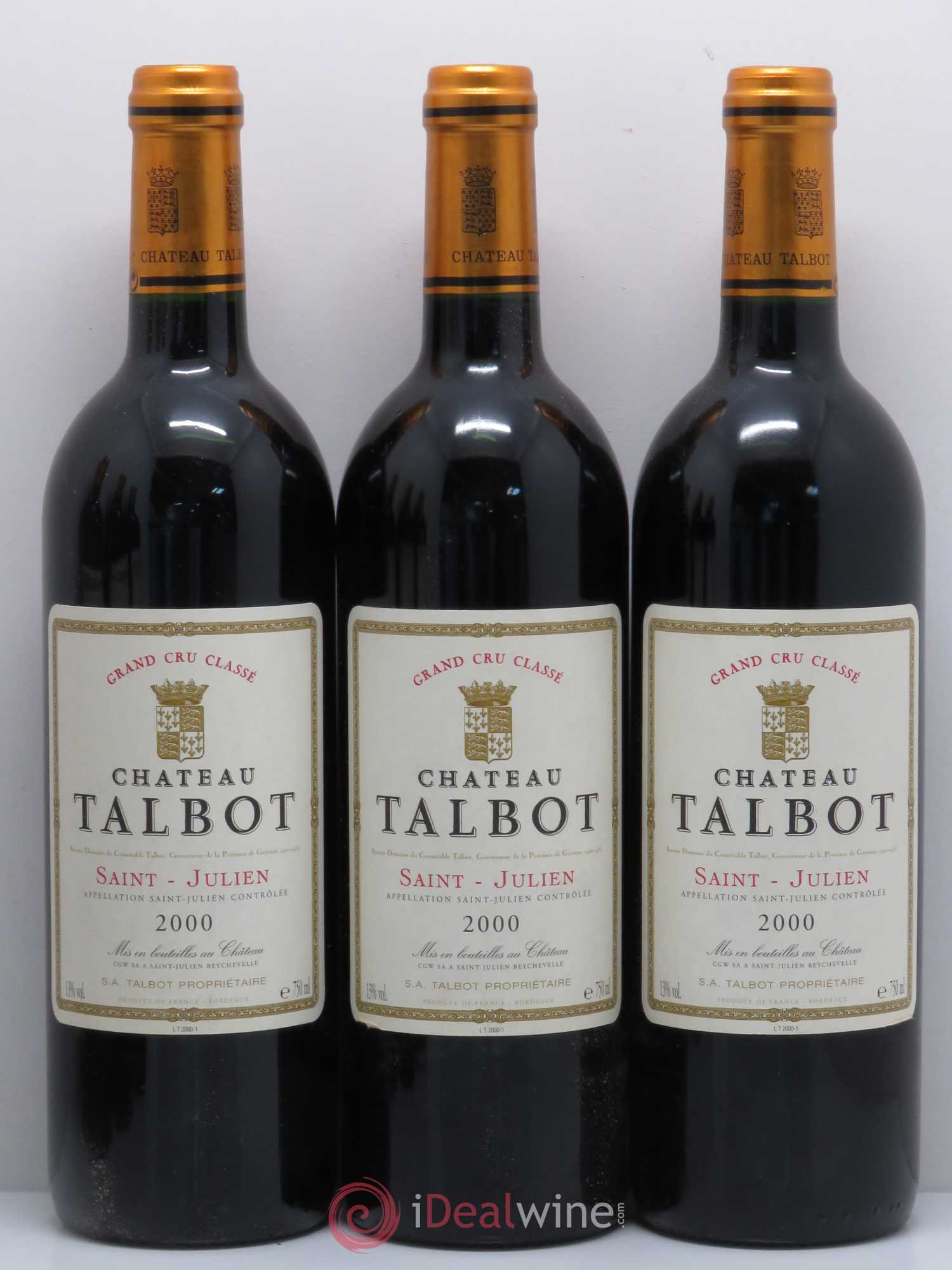 Château Talbot 4ème Grand Cru Classé 2000 - Lot de 6 bouteilles - 2