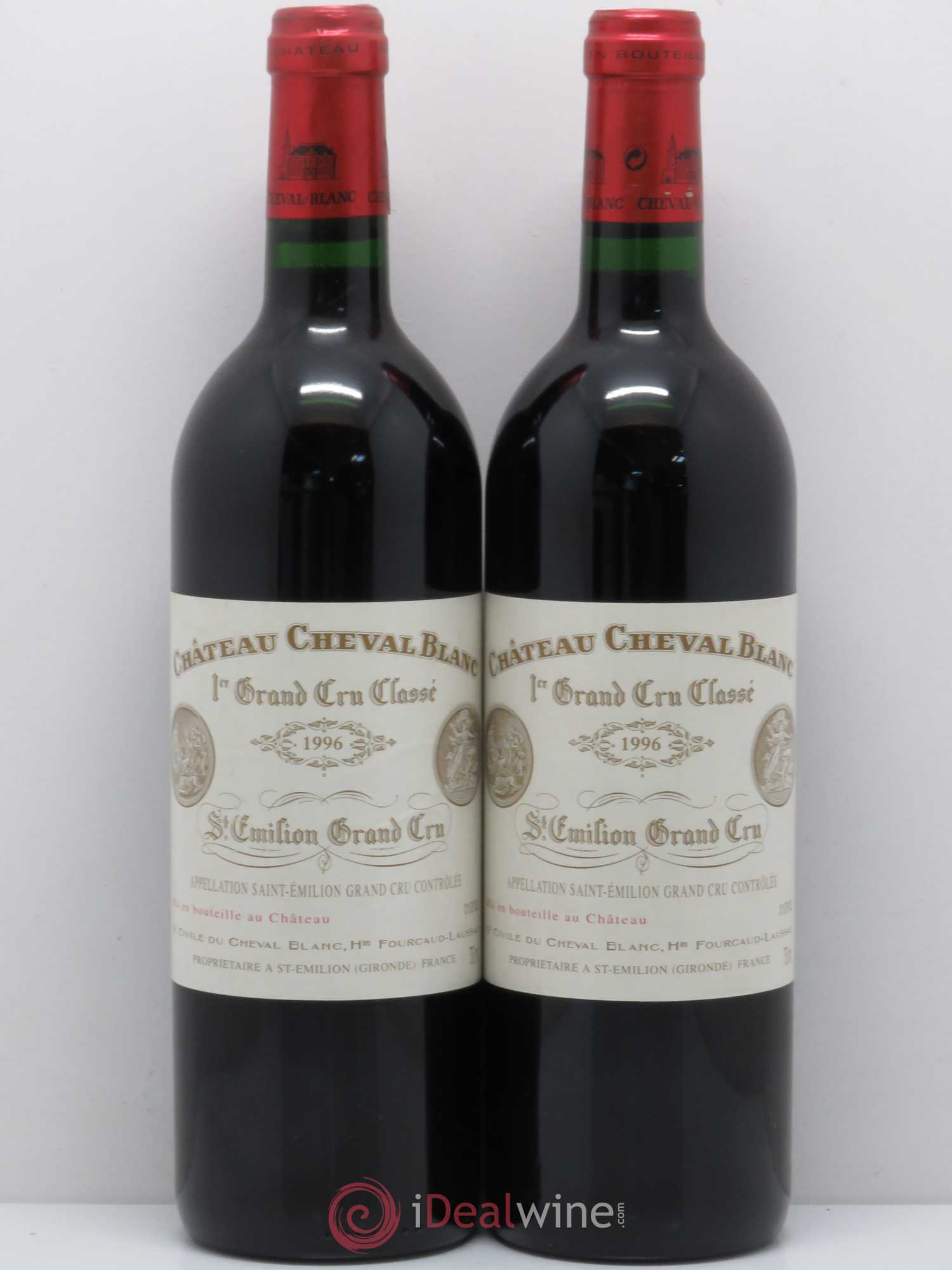 Château Cheval Blanc 1er Grand Cru Classé A 1996 - Lot de 2 bouteilles - 0
