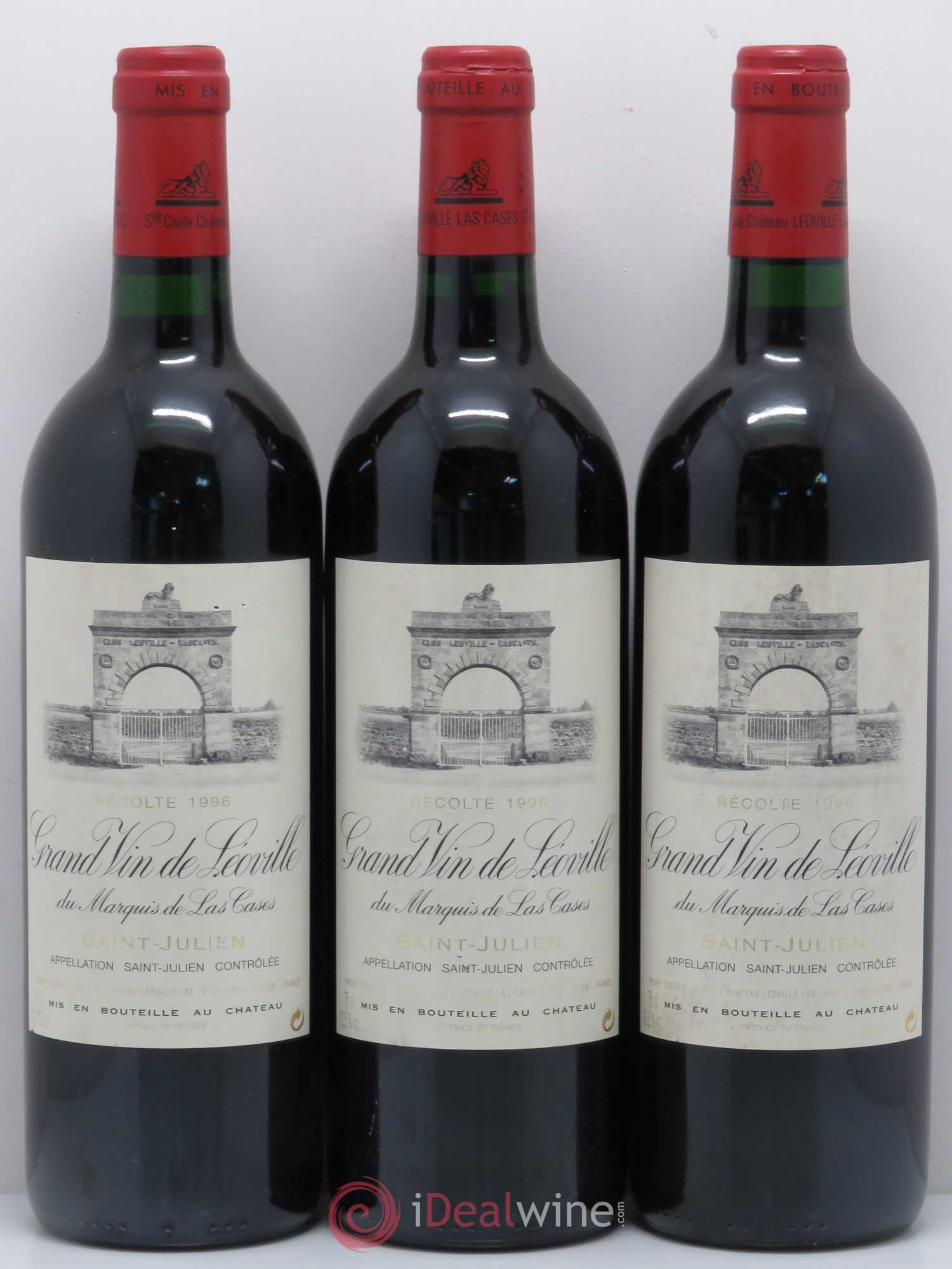Château Léoville Las Cases 2ème Grand Cru Classé 1996 - Lot de 3 bouteilles - 0