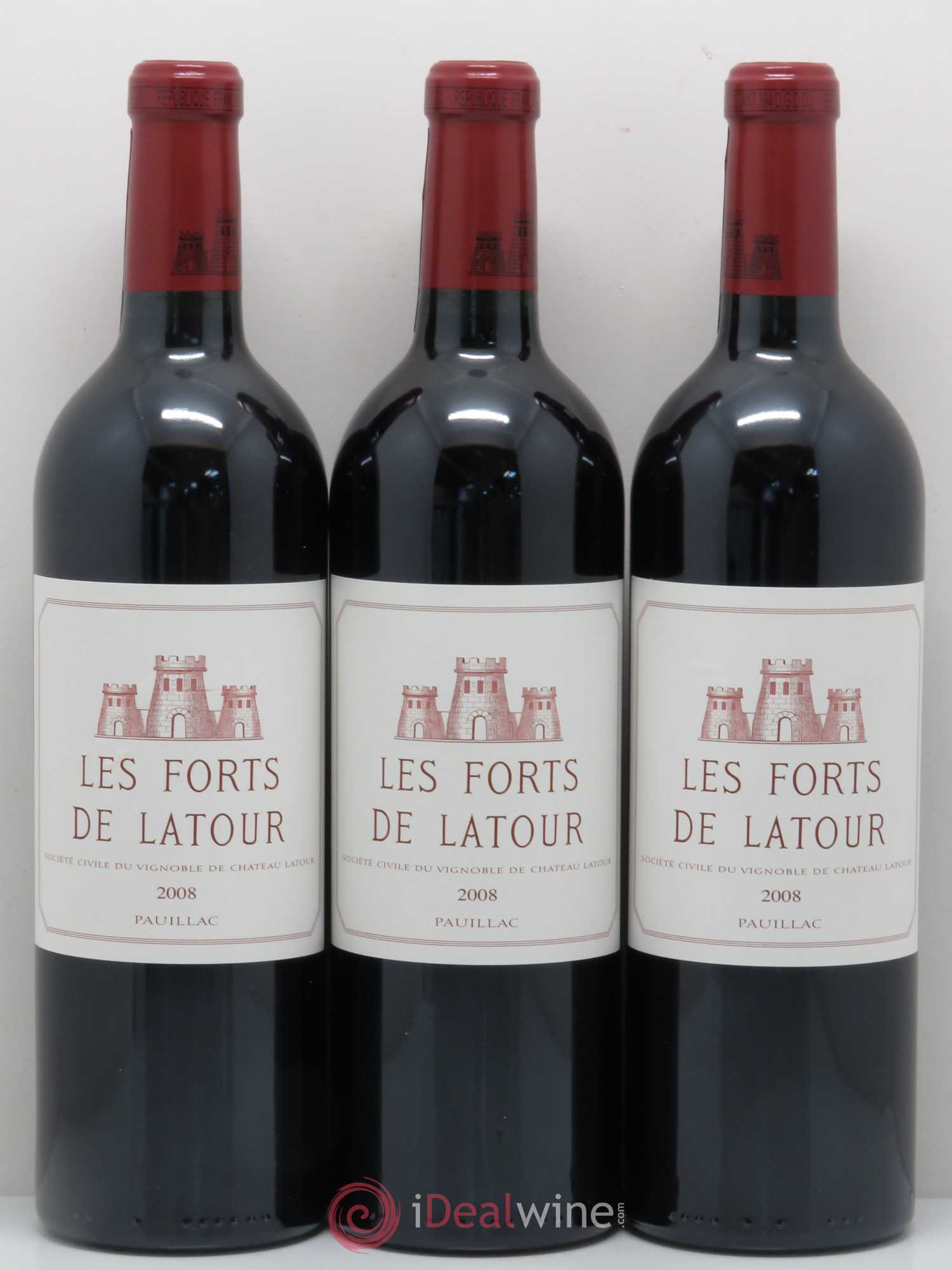 Les Forts de Latour Second Vin 2008 - Lot de 3 bouteilles - 0