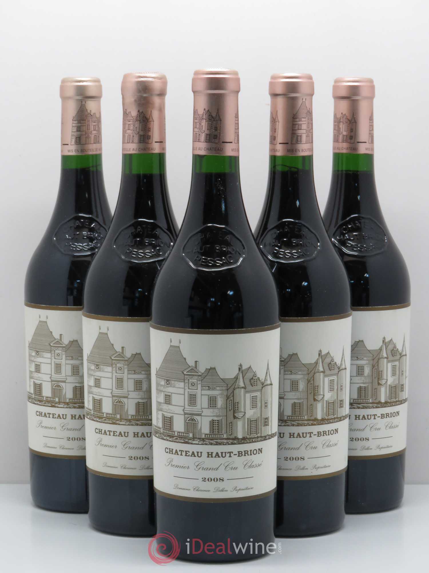 Château Haut Brion 1er Grand Cru Classé 2008 - Lot de 5 bouteilles - 0