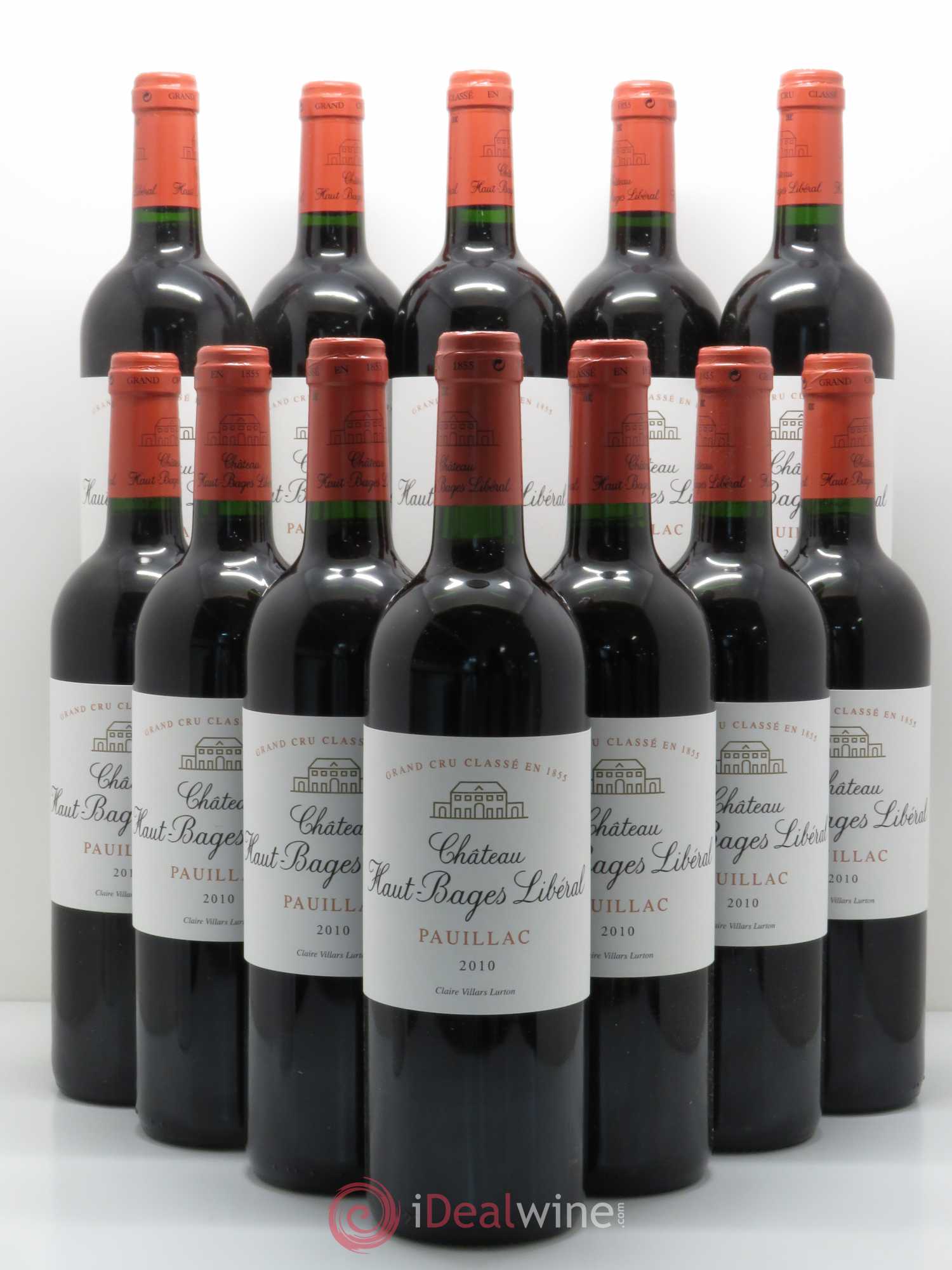 Château Haut Bages Libéral 5ème Grand Cru Classé 2010 - Lot de 12 bouteilles - 0