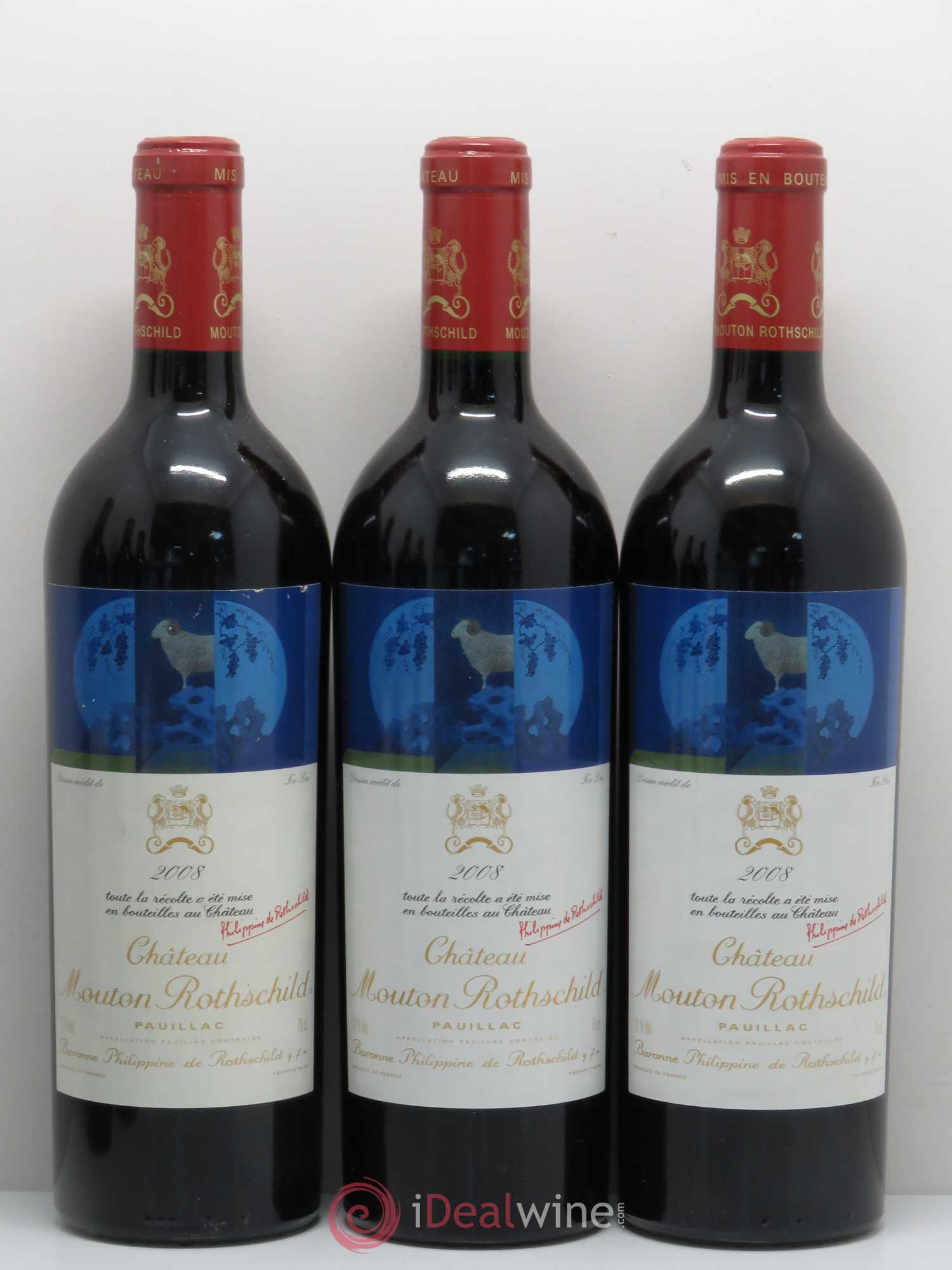 Château Mouton Rothschild 1er Grand Cru Classé 2008 - Lot de 6 bouteilles - 1