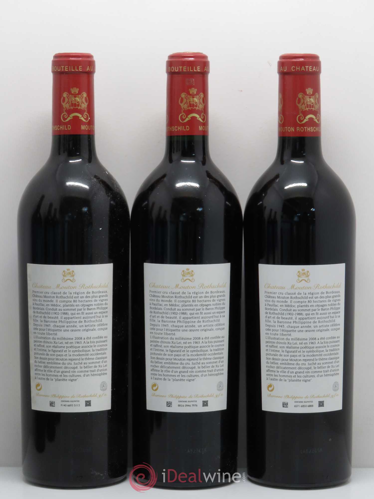 Château Mouton Rothschild 1er Grand Cru Classé 2008 - Lot de 6 bouteilles - 2
