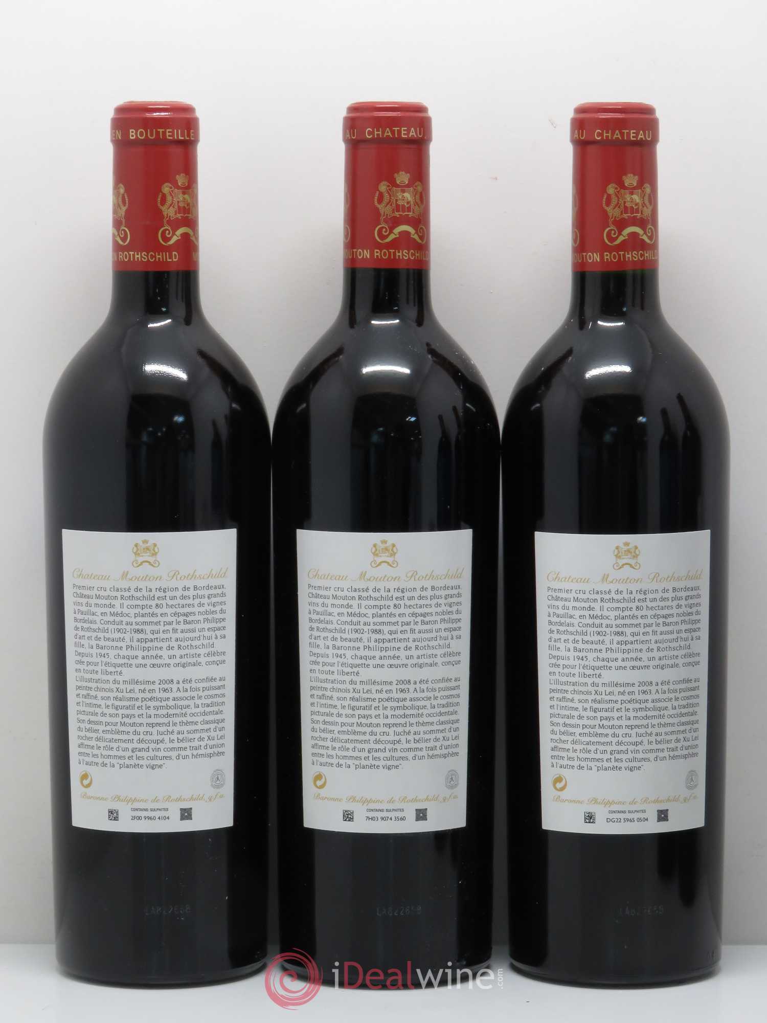 Château Mouton Rothschild 1er Grand Cru Classé 2008 - Lot de 5 bouteilles - 2