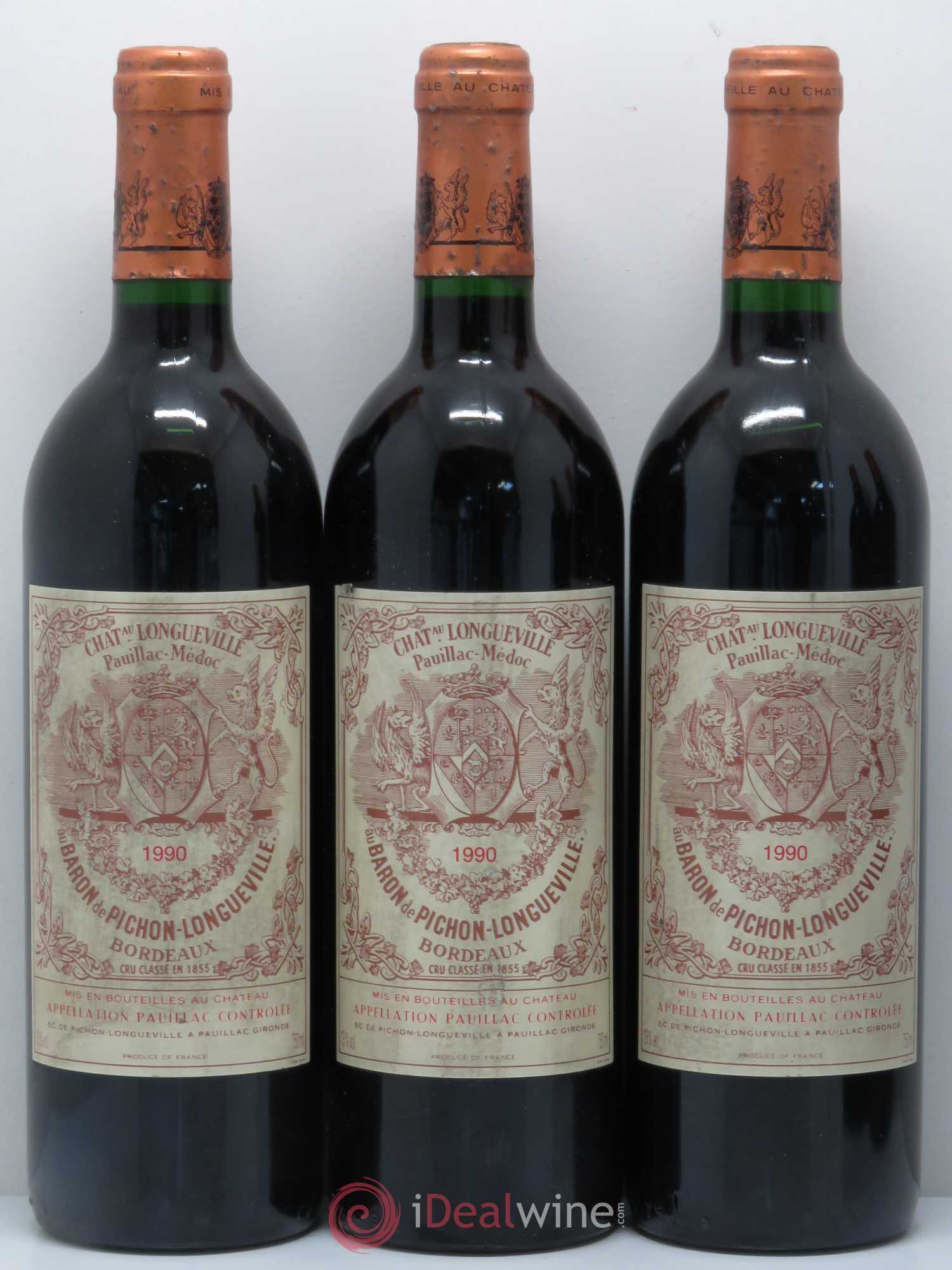 Pichon Longueville Baron 2ème Grand Cru Classé 1990 - Lot de 5 bouteilles - 1