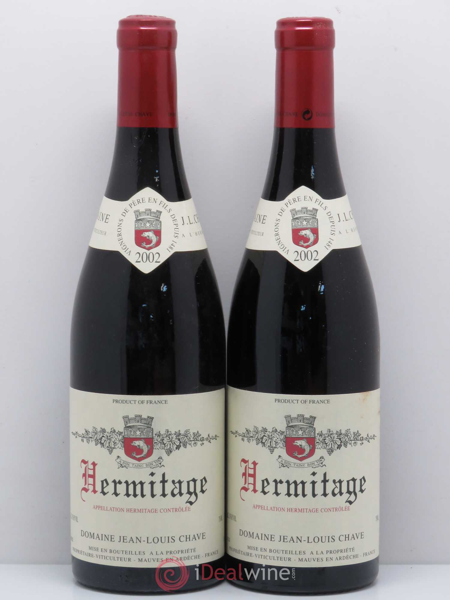 Hermitage Jean-Louis Chave 2002 - Lot de 2 bouteilles - 0