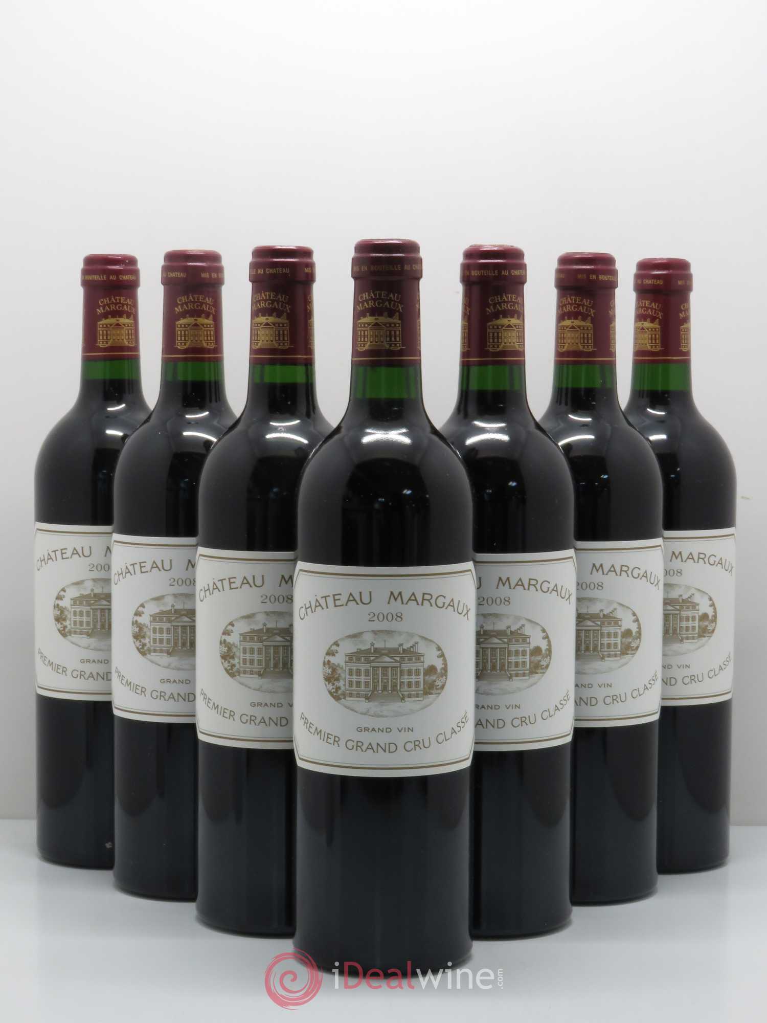 Château Margaux 1er Grand Cru Classé 2008 - Lot de 7 bouteilles - 0
