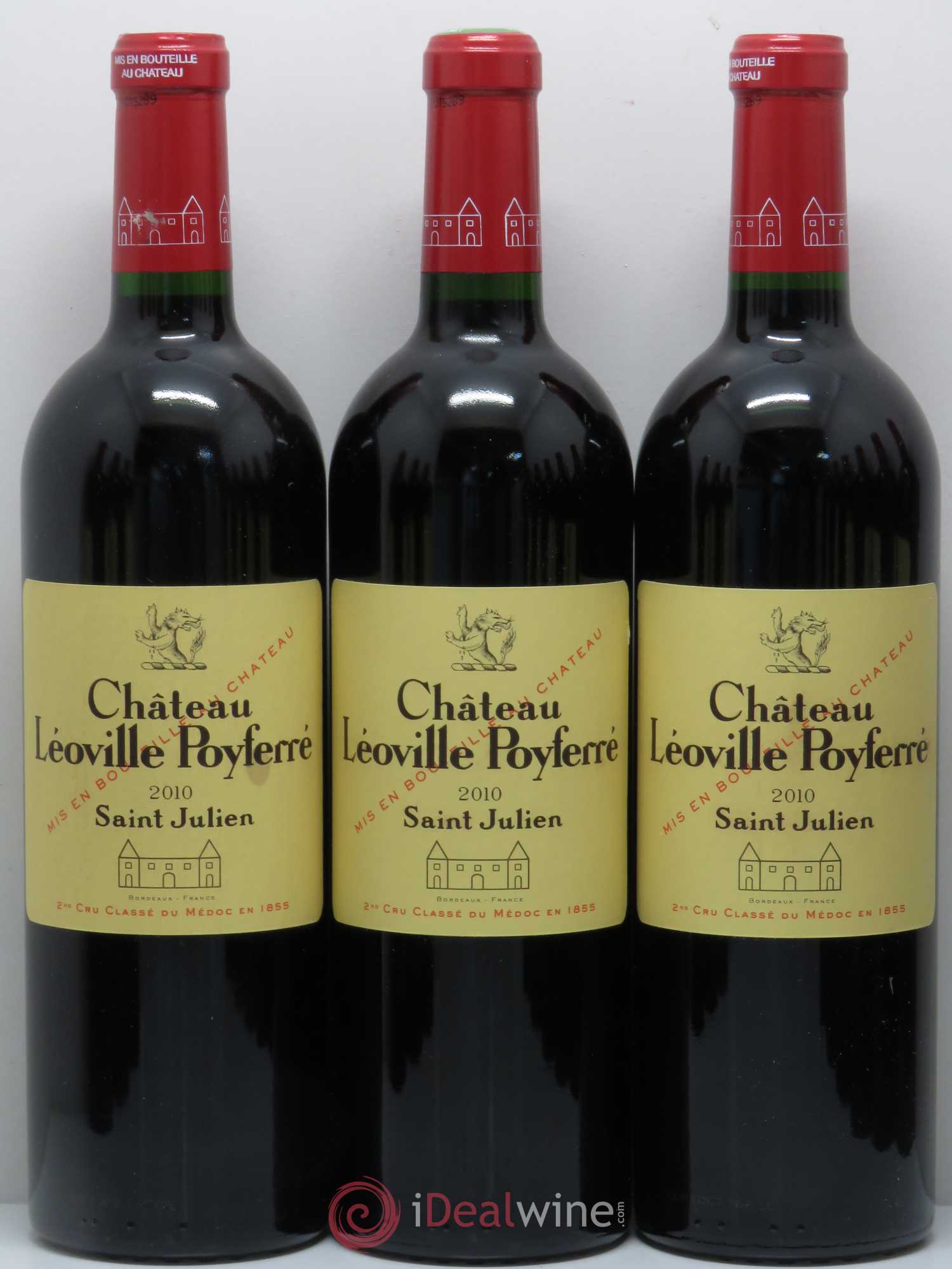 Château Léoville Poyferré 2ème Grand Cru Classé 2010 - Lot de 12 bouteilles - 1