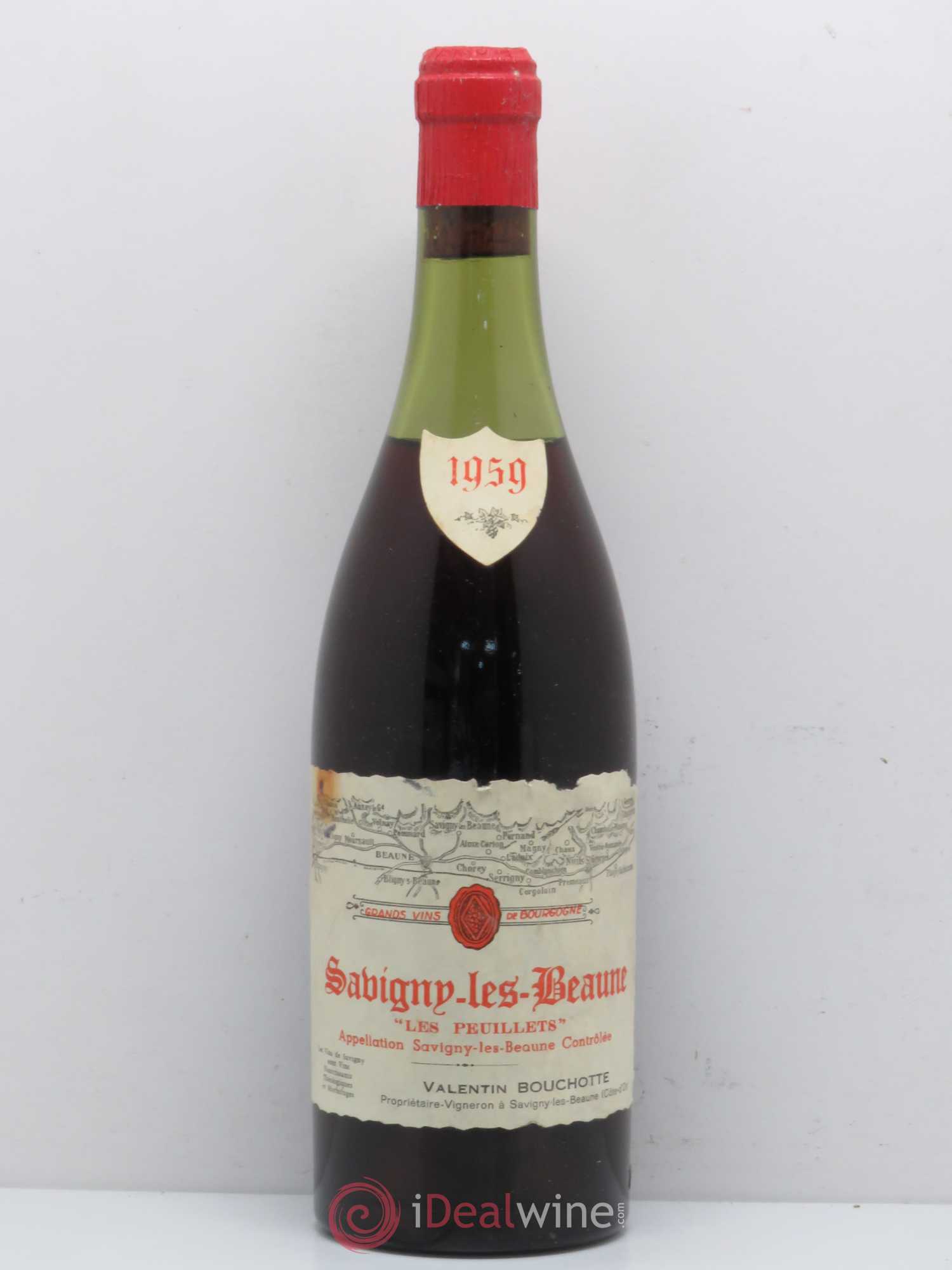 Savigny-lès-Beaune 1er Cru Les Peuillets Valentin Bouchotte 1959 - Posten von 1 Flasche - 0