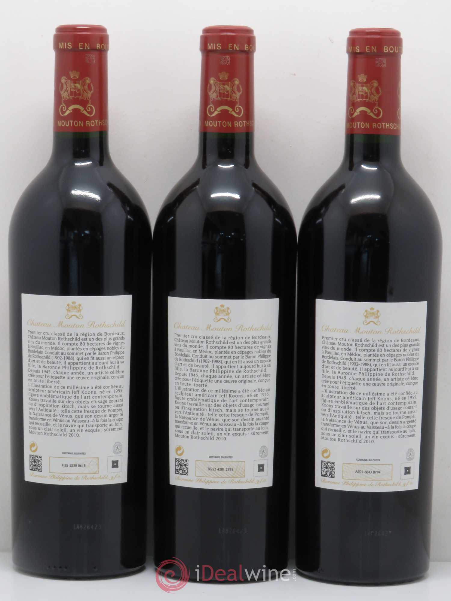 Château Mouton Rothschild 1er Grand Cru Classé 2010 - Lot de 6 bouteilles - 4
