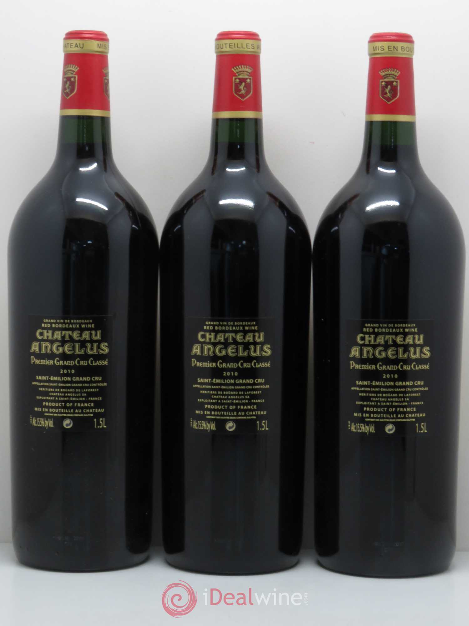 Château Angélus 1er Grand Cru Classé A 2010 - Lot de 3 magnums - 1