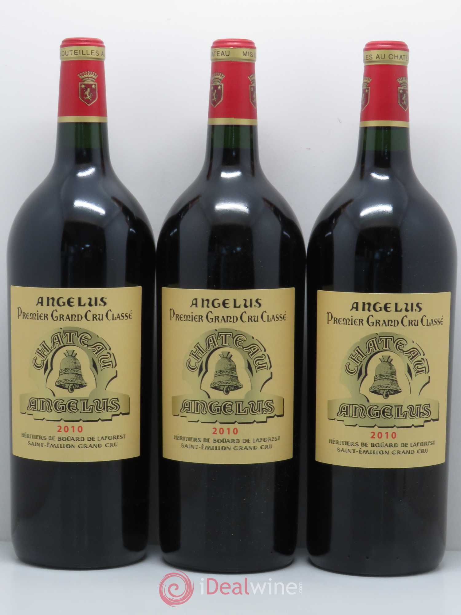 Château Angélus 1er Grand Cru Classé A 2010 - Lot de 3 magnums - 0