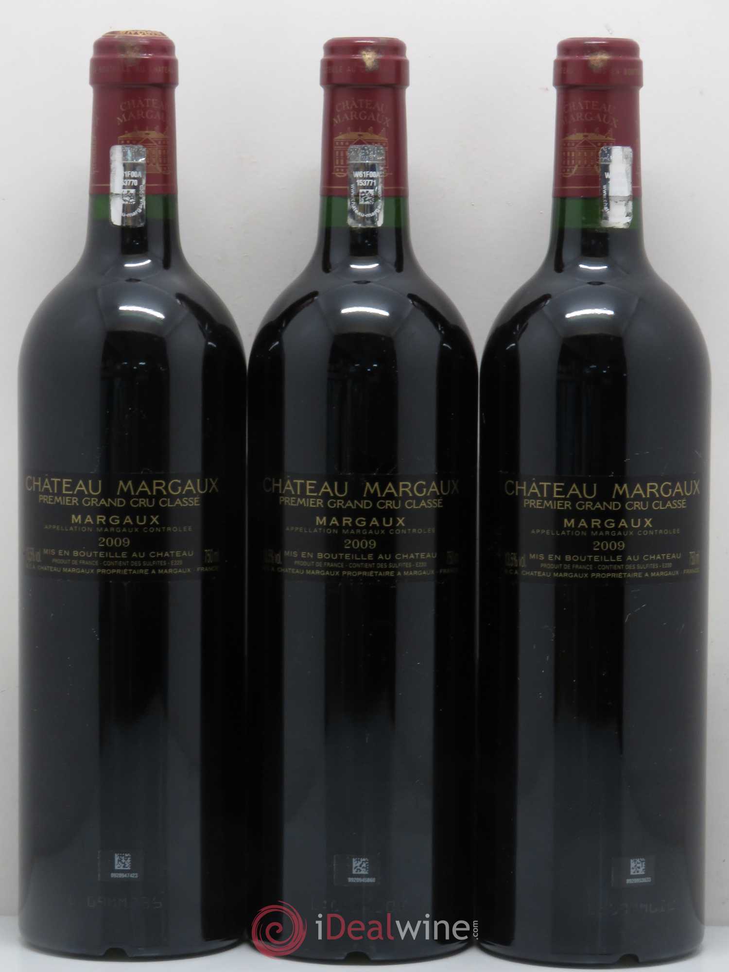 Château Margaux 1er Grand Cru Classé 2009 - Lot de 3 bouteilles - 1