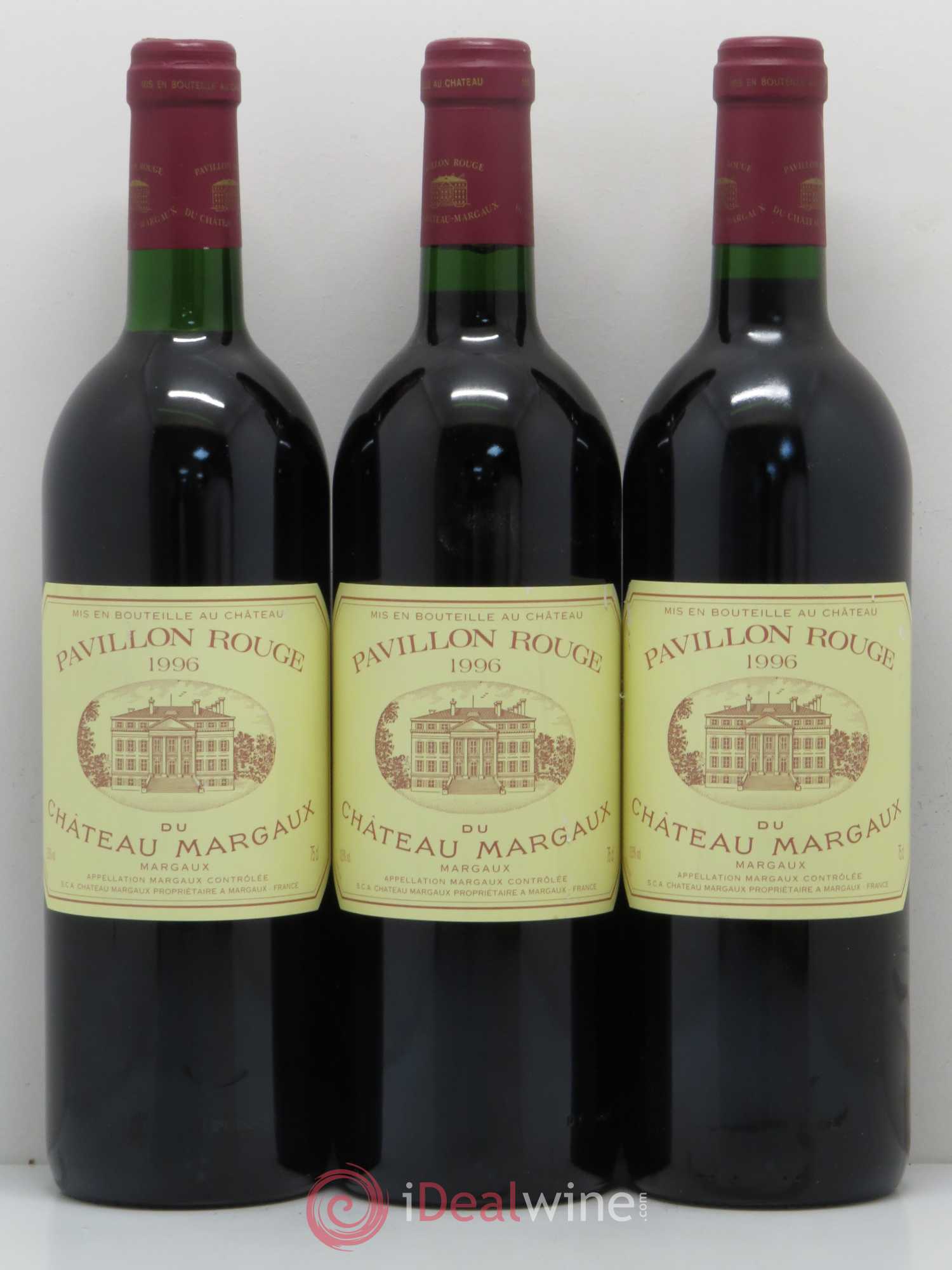 Pavillon Rouge du Château Margaux Second Vin 1996 - Lot de 3 bouteilles - 0