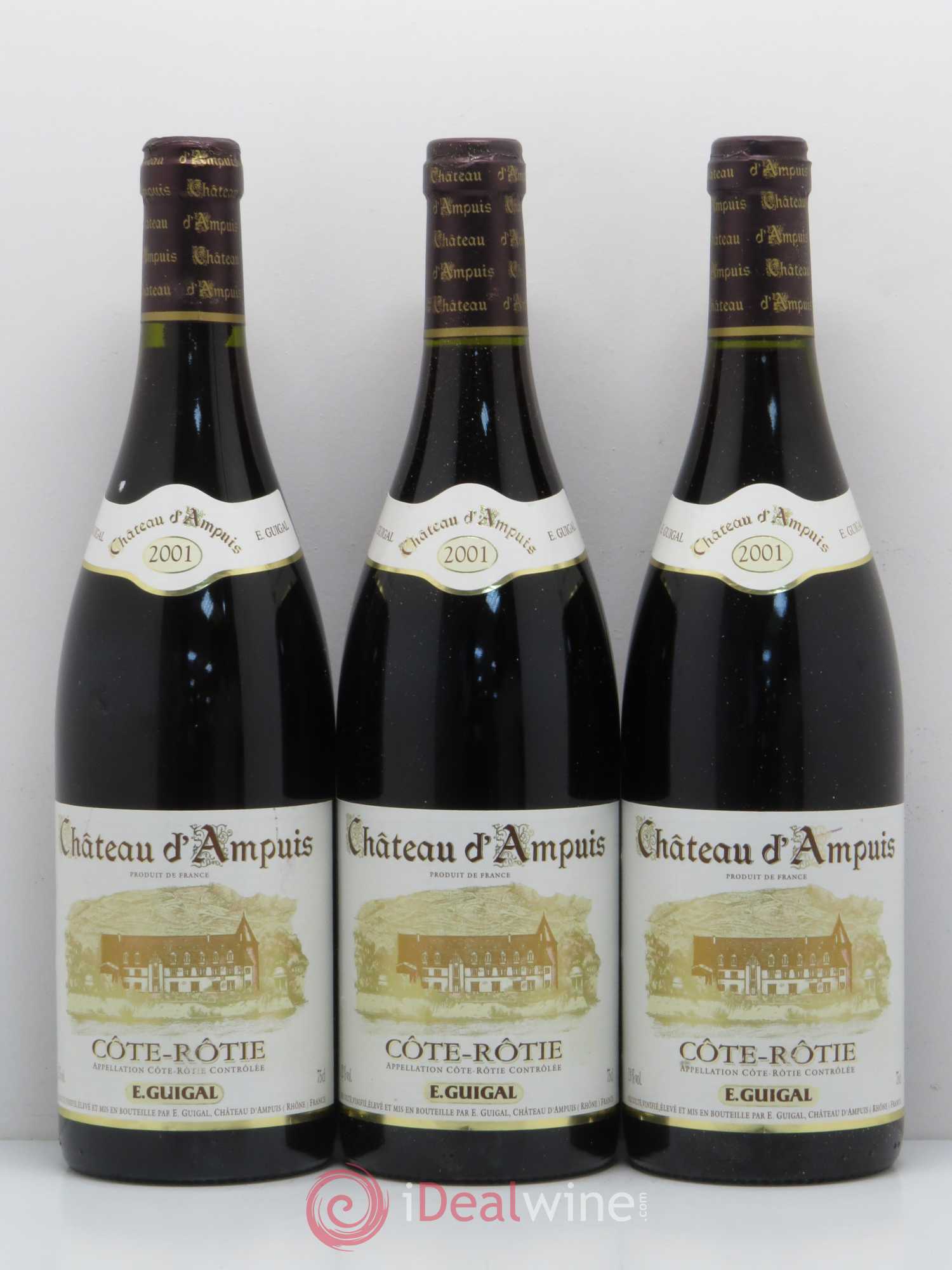 Côte-Rôtie Château d'Ampuis Guigal 2001 - Lot de 3 bouteilles - 0