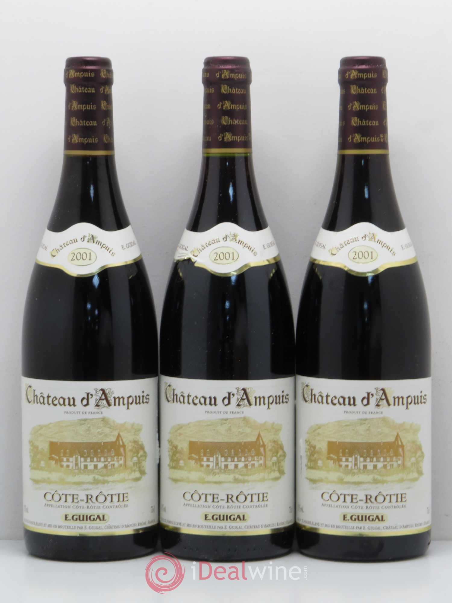 Côte-Rôtie Château d'Ampuis Guigal 2001 - Lot de 3 bouteilles - 0