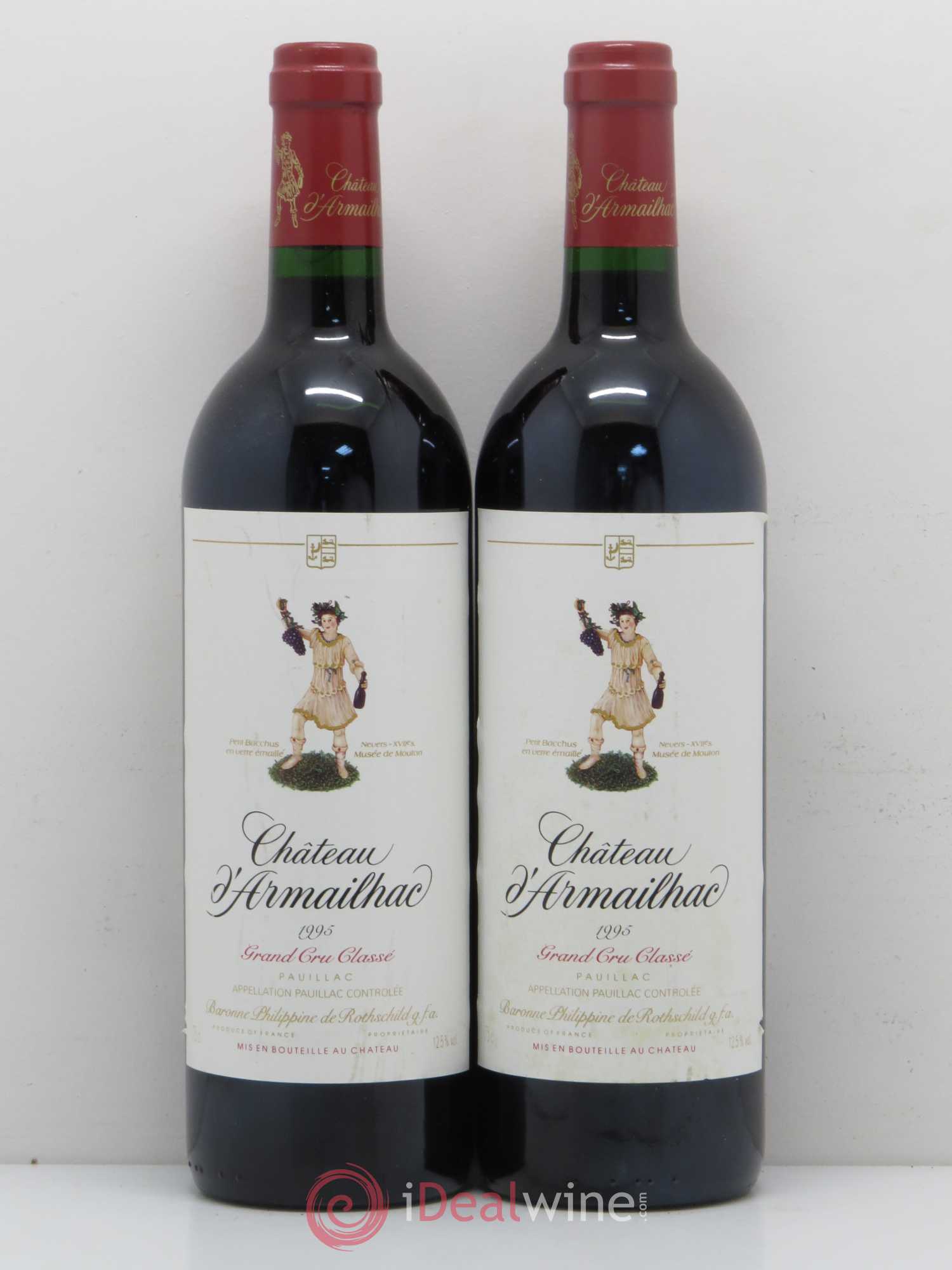 Château d' Armailhac - Mouton Baron(ne) Philippe 5ème Grand Cru Classé 1995 - Lot de 5 bouteilles - 2