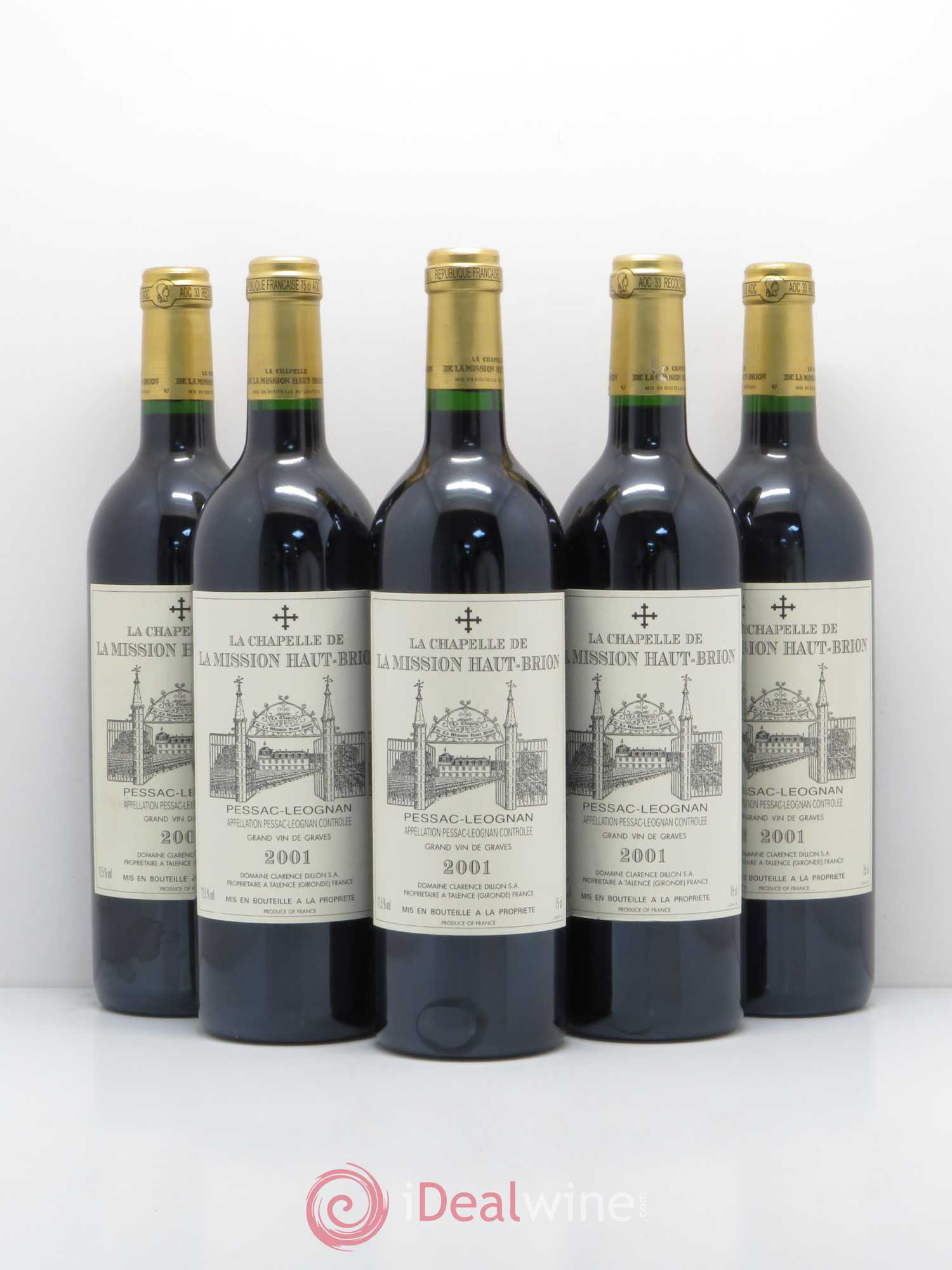La Chapelle de La Mission Haut-Brion Second Vin 2001 - Lot de 5 bouteilles - 0