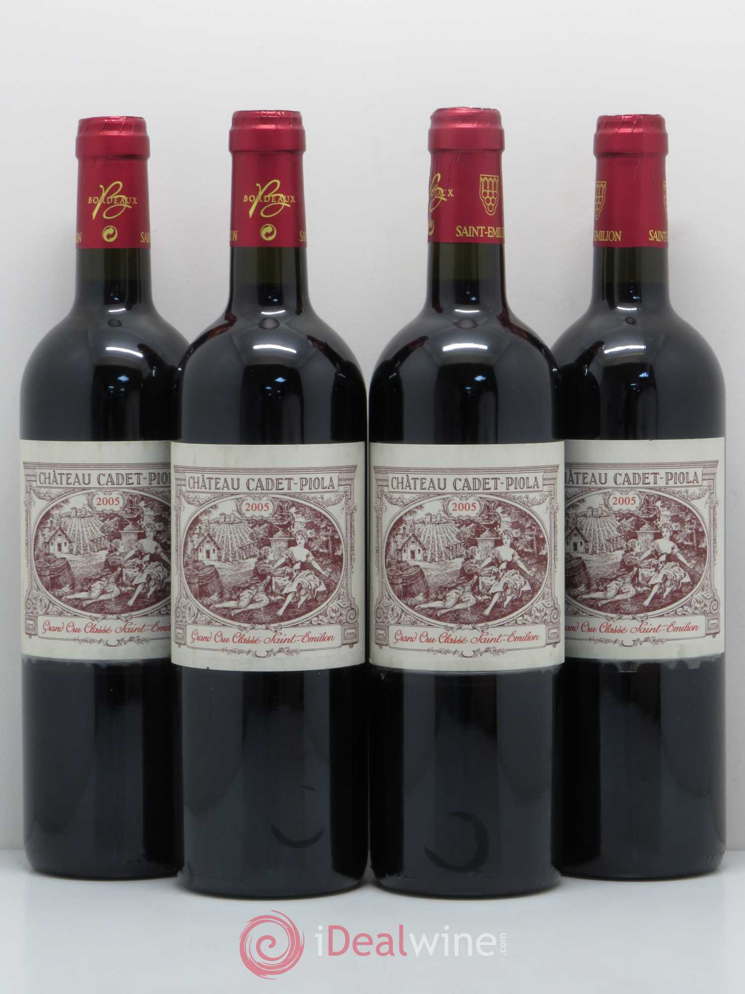 Château Cadet Piola Grand Cru Classé 2005 - Lot de 4 bouteilles - 0