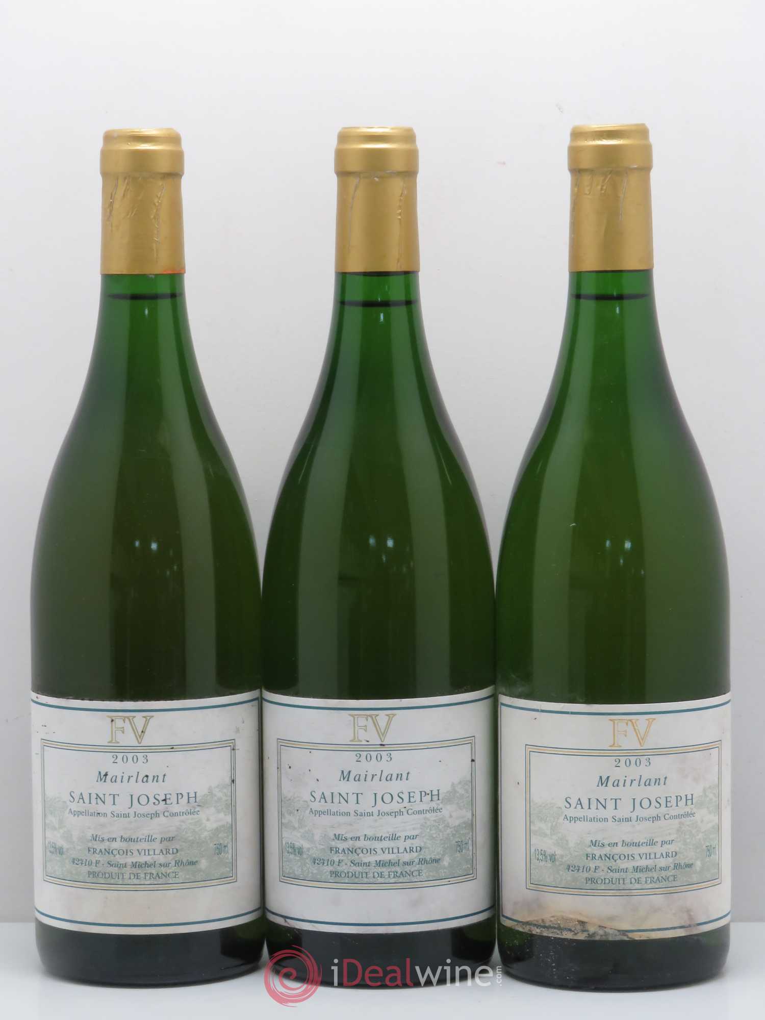 Saint-Joseph Mairlant François Villard 2003 - Lot de 3 bouteilles - 0
