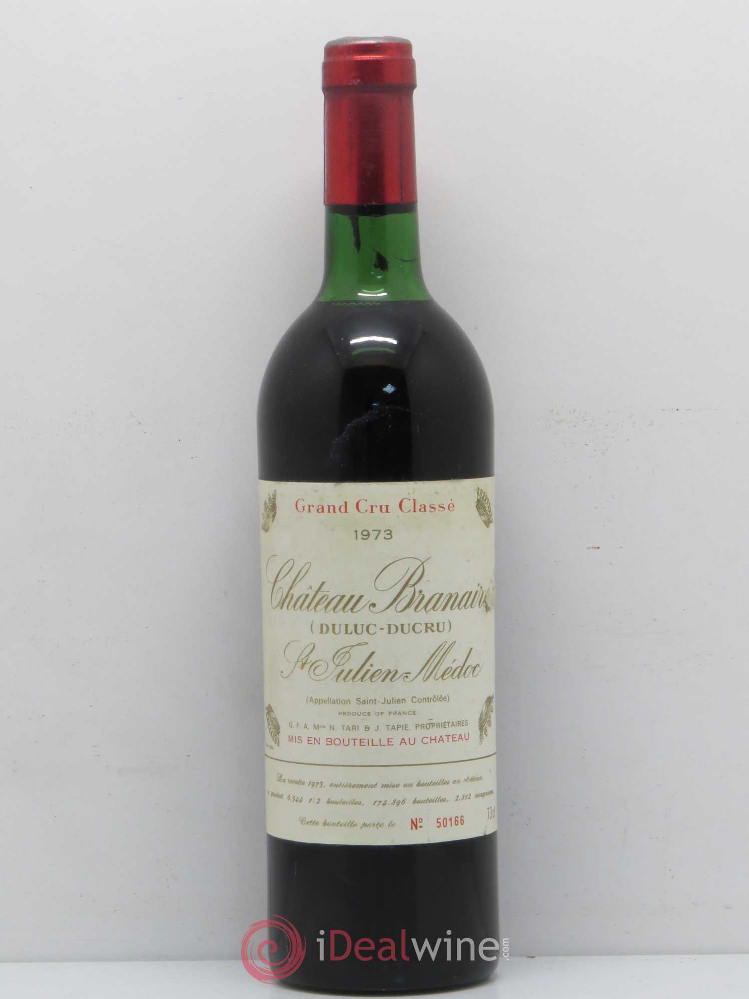 Château Branaire Ducru 4ème Grand Cru Classé 1973 - Lot de 1 bouteille - 0