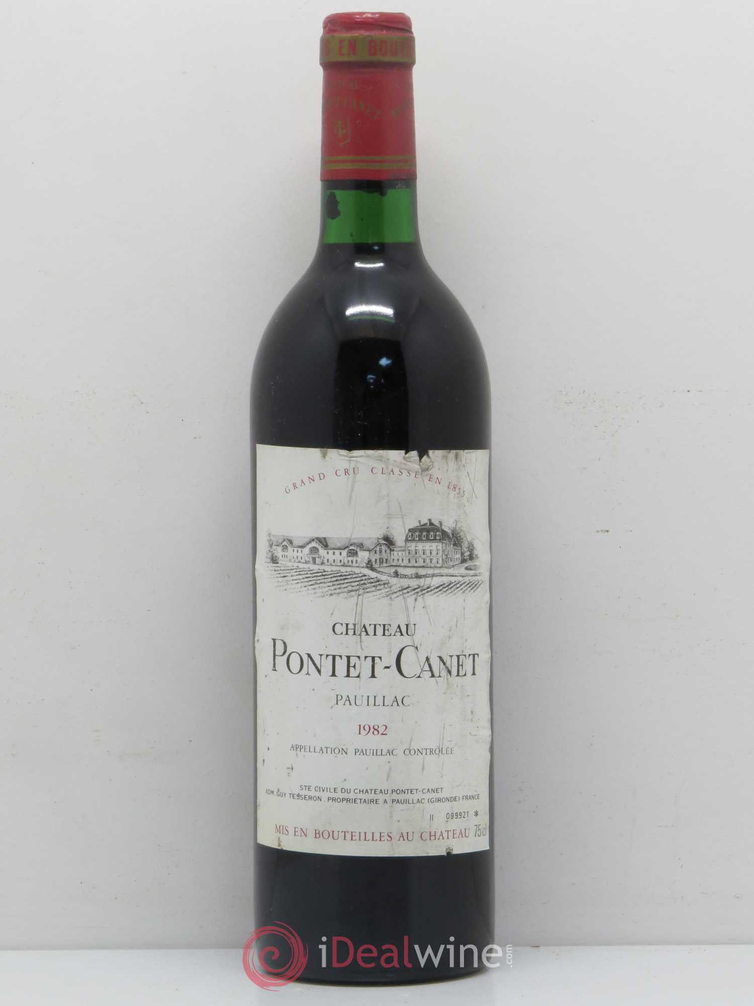 Château Pontet Canet 5ème Grand Cru Classé 1982 - Lot de 1 bouteille - 0
